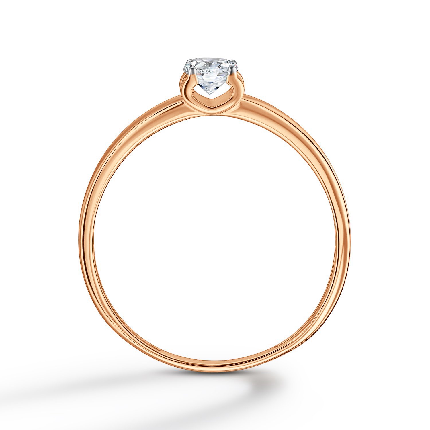 Золотое кольцо с фианитом