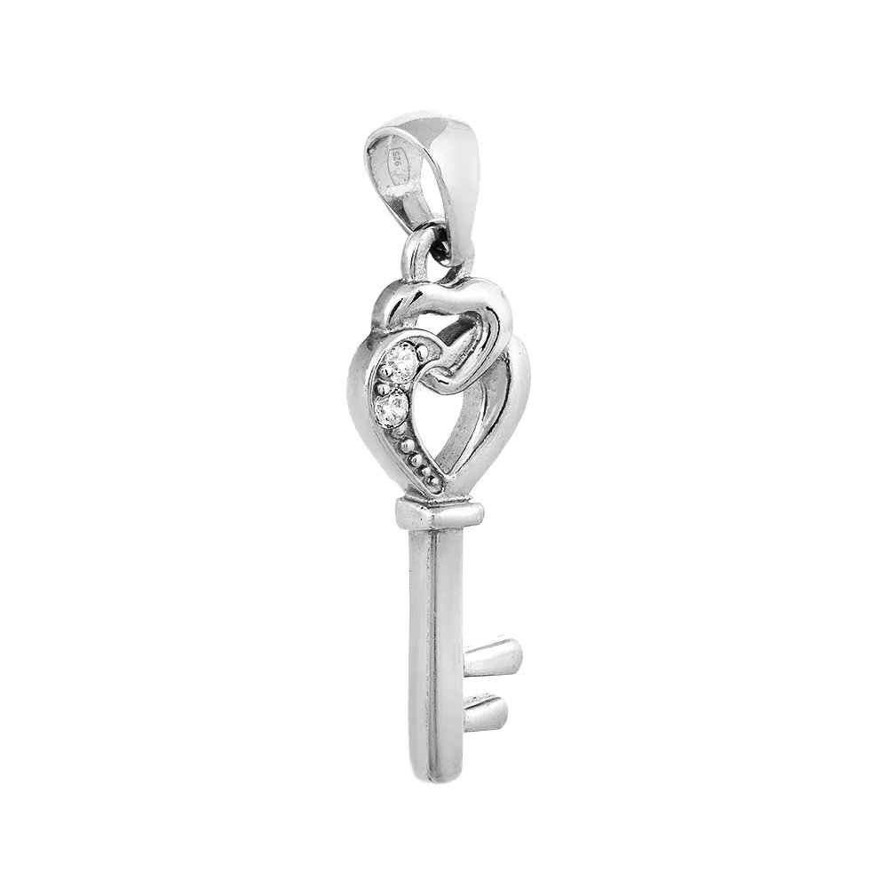 Подвеска из серебра с фианитами