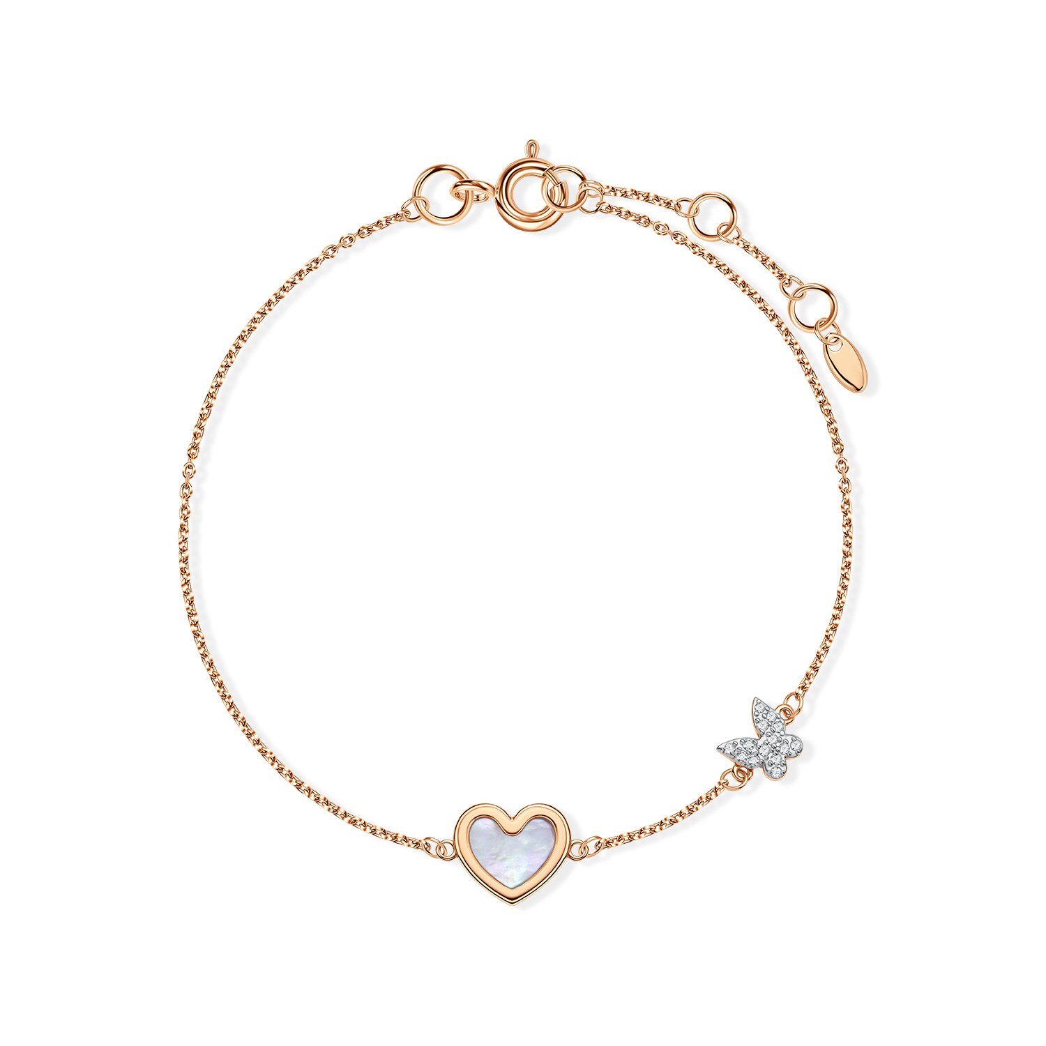 Фото «Золотой браслет с перламутром и бриллиантами»