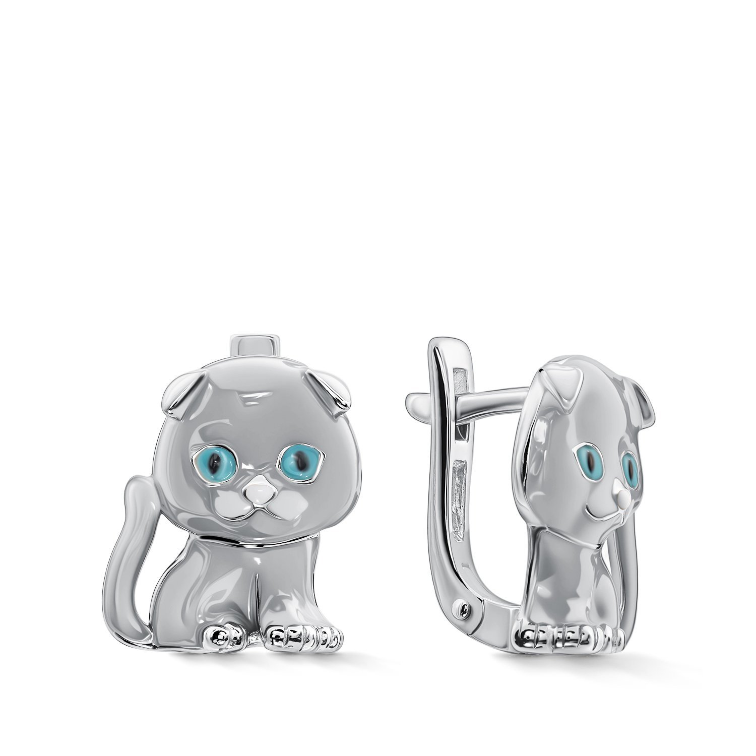 Фото «Серебряные серьги с эмалью»