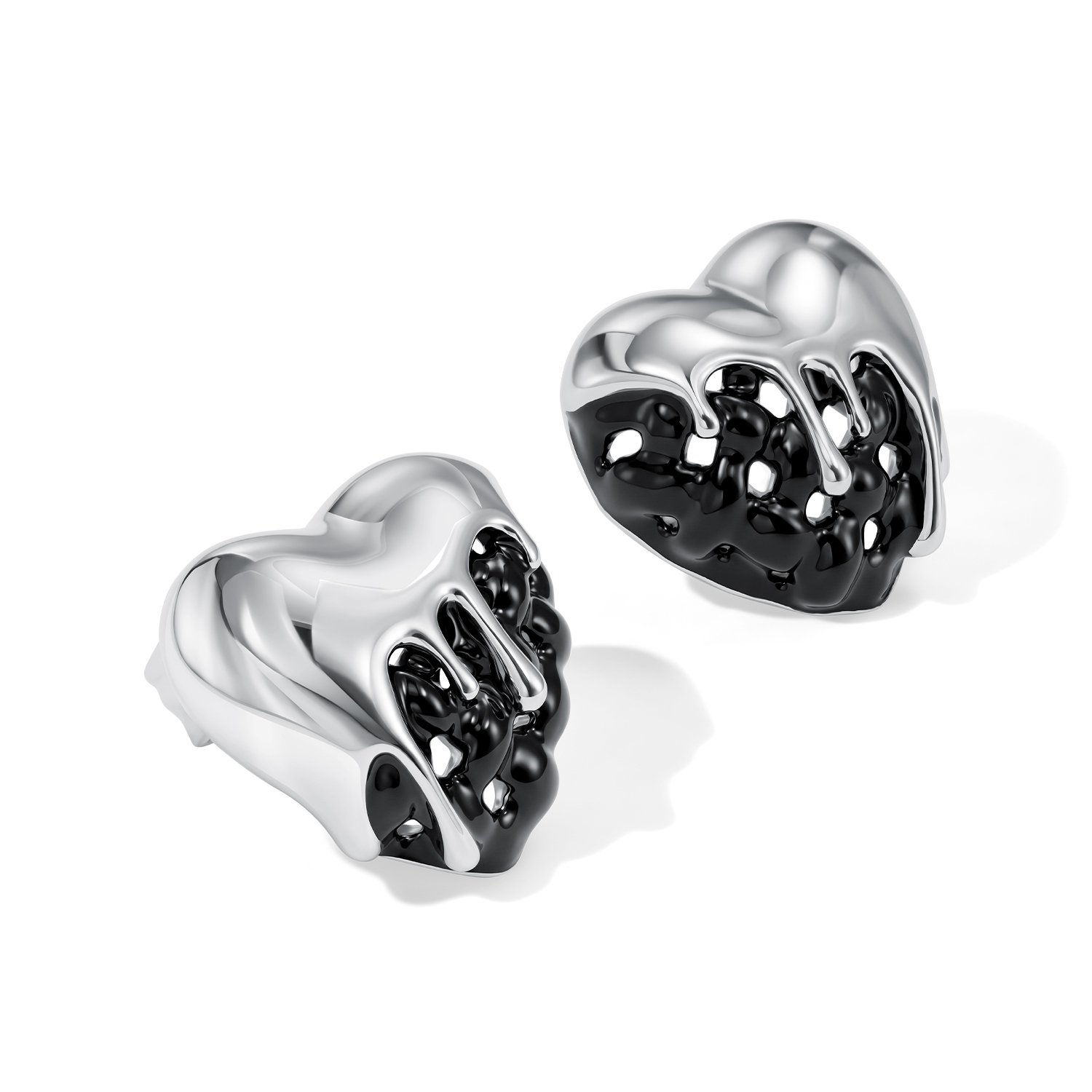 Серьги из латуни с пластиком