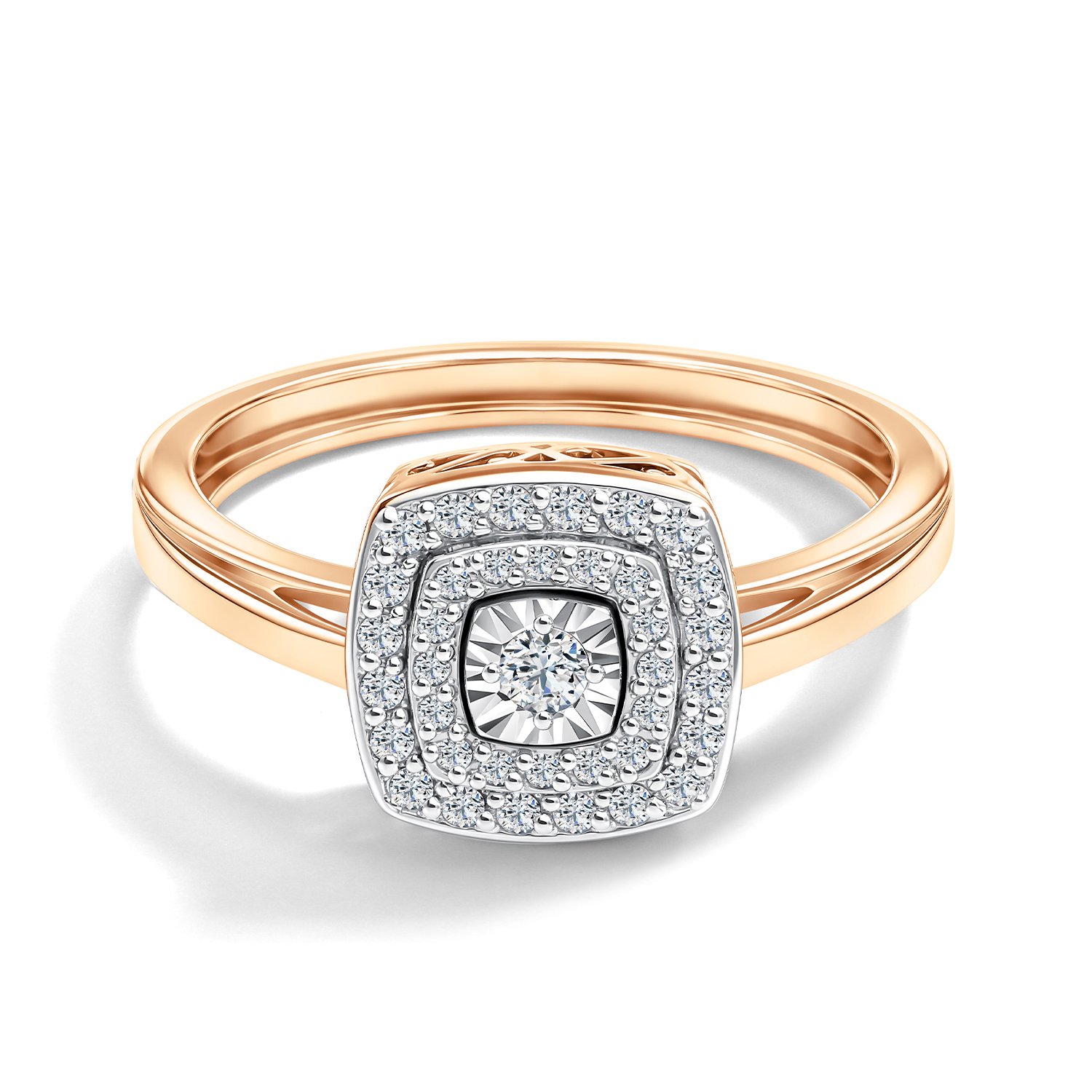 Золотое кольцо с бриллиантами