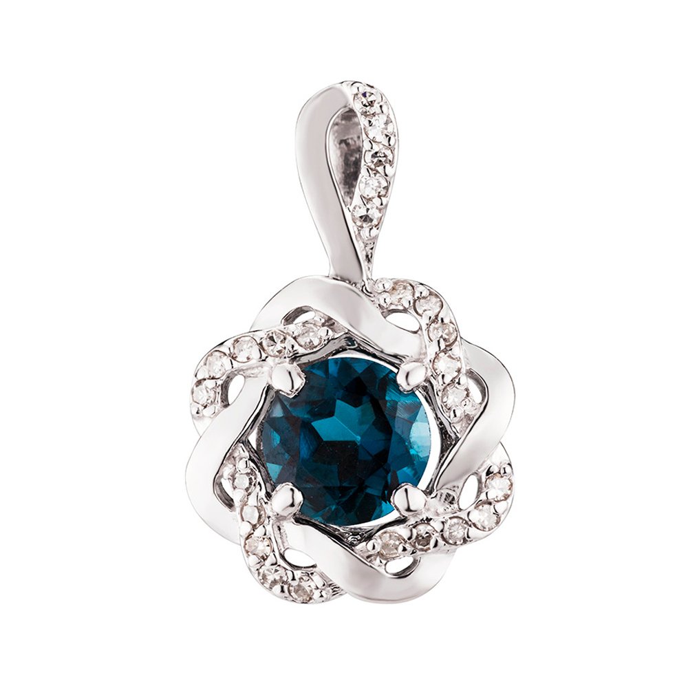 Золотая подвеска с топазом и бриллиантами