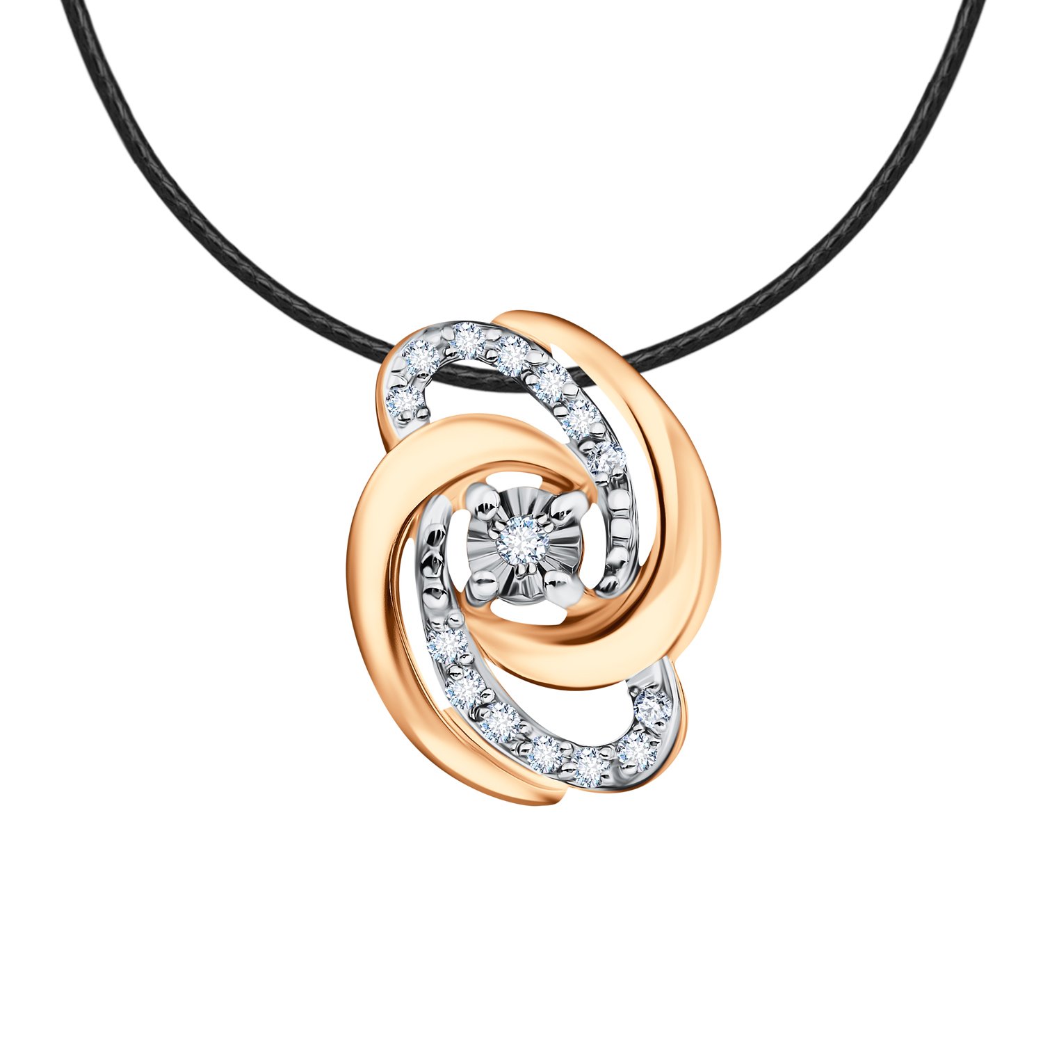 Золотая подвеска с бриллиантами