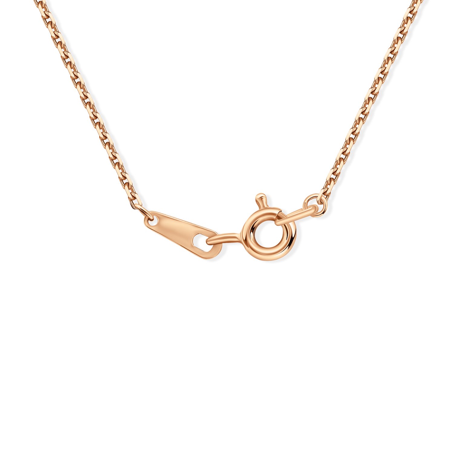 Золотое колье с гранатом и фианитами