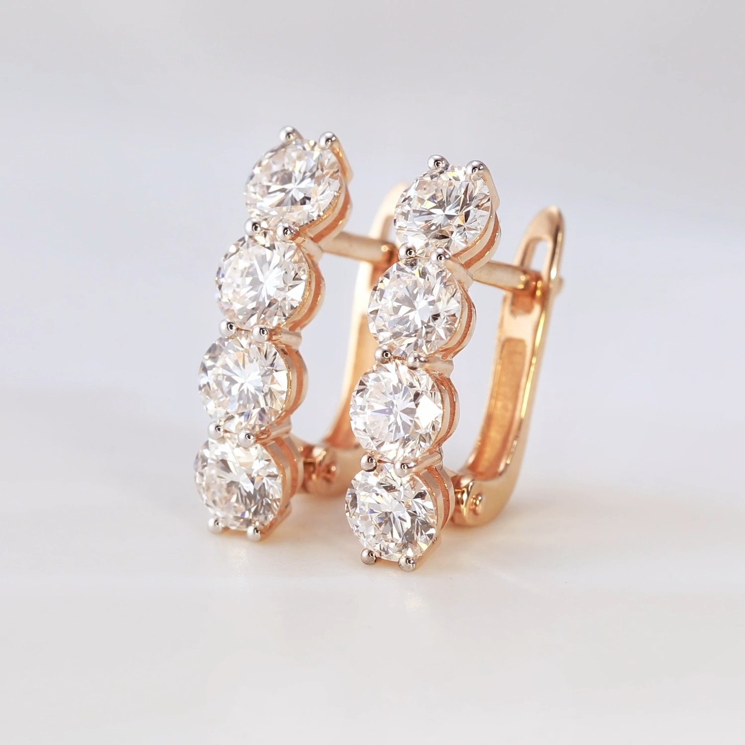 Золотые серьги SMART DIAMONDS 2,24 карата