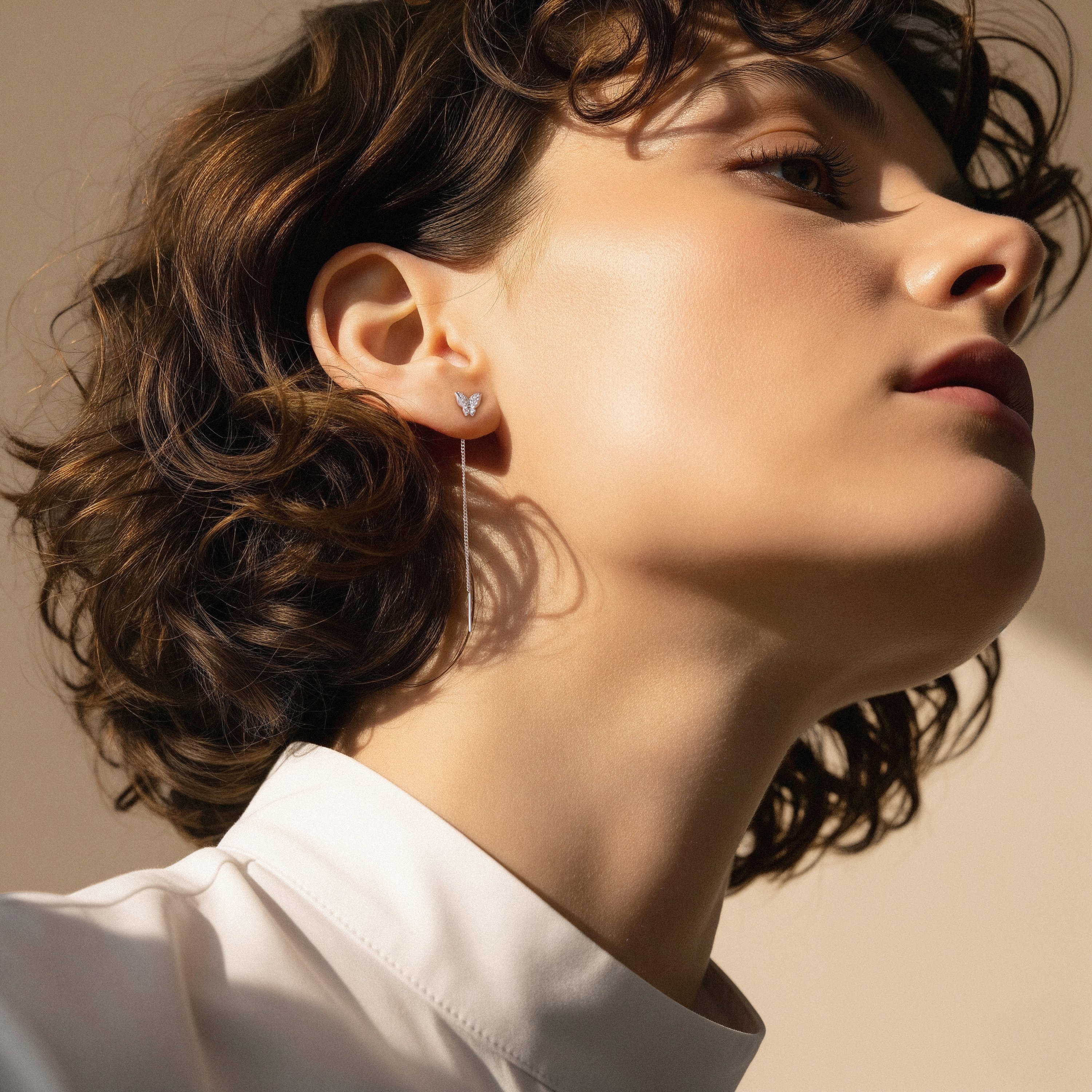 Серебряные серьги с фианитами