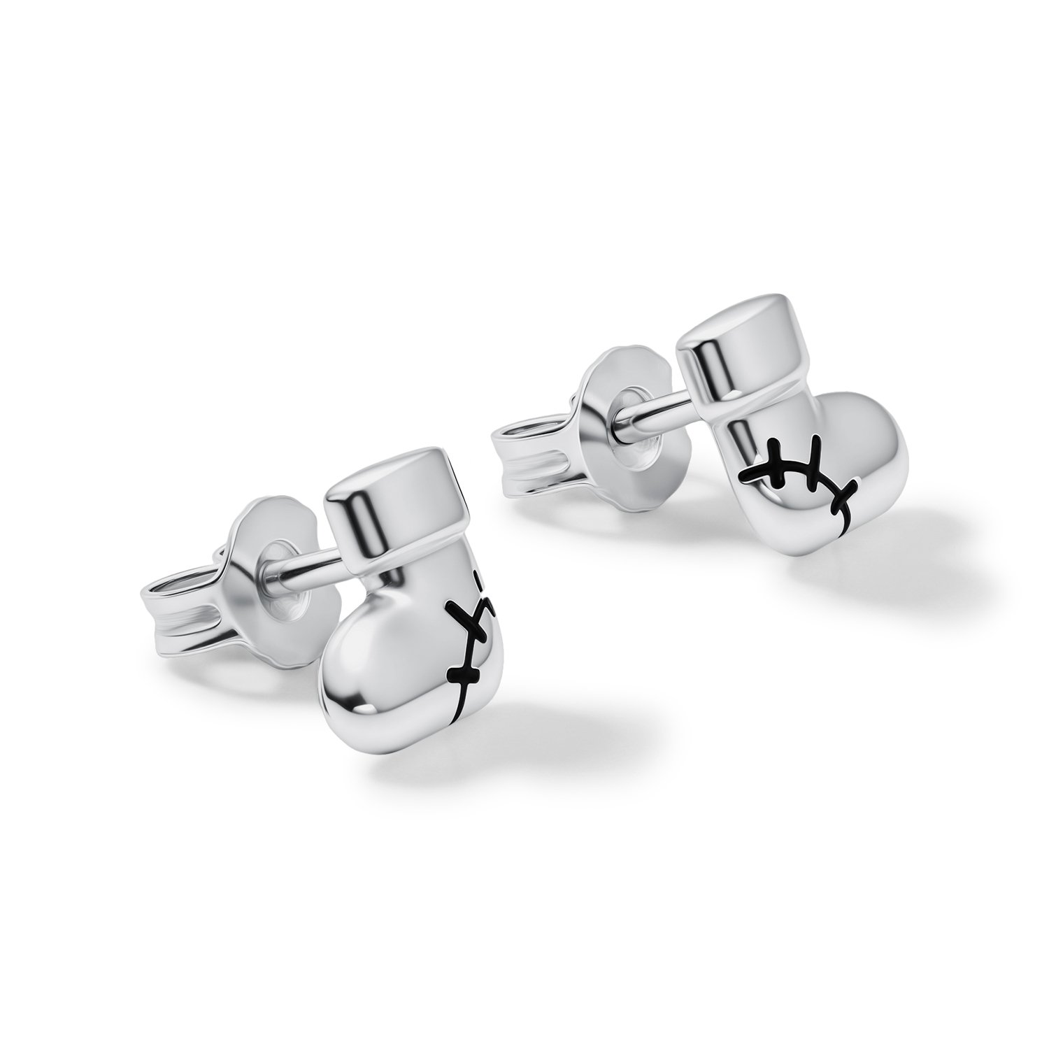 Серебряные серьги с лаком