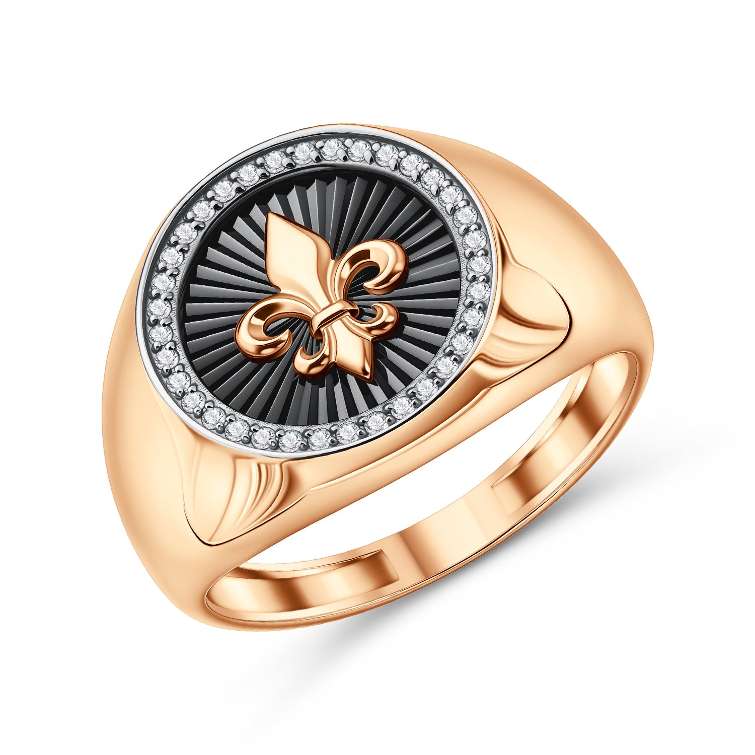 Фото «Золотая печатка с фианитами»