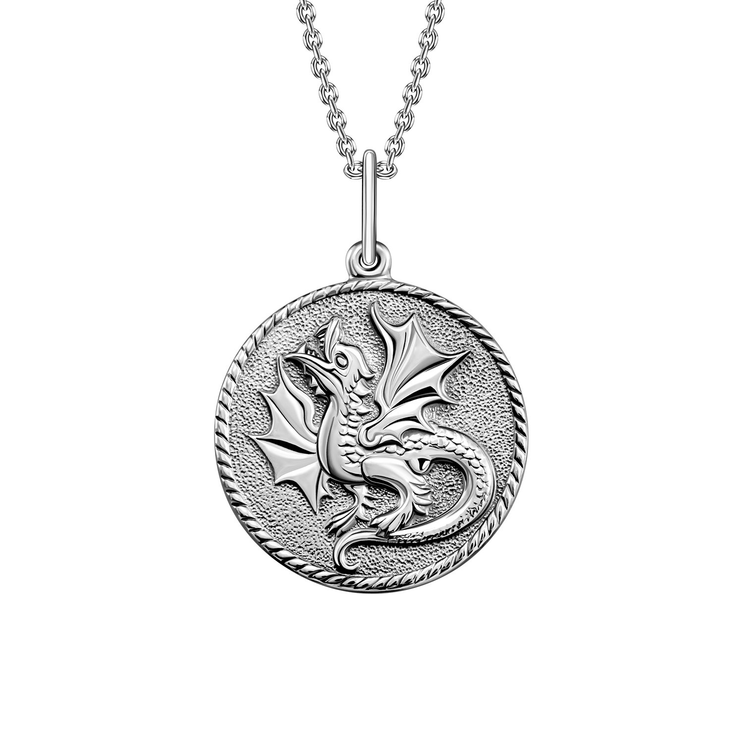 Серебряная подвеска Дракон