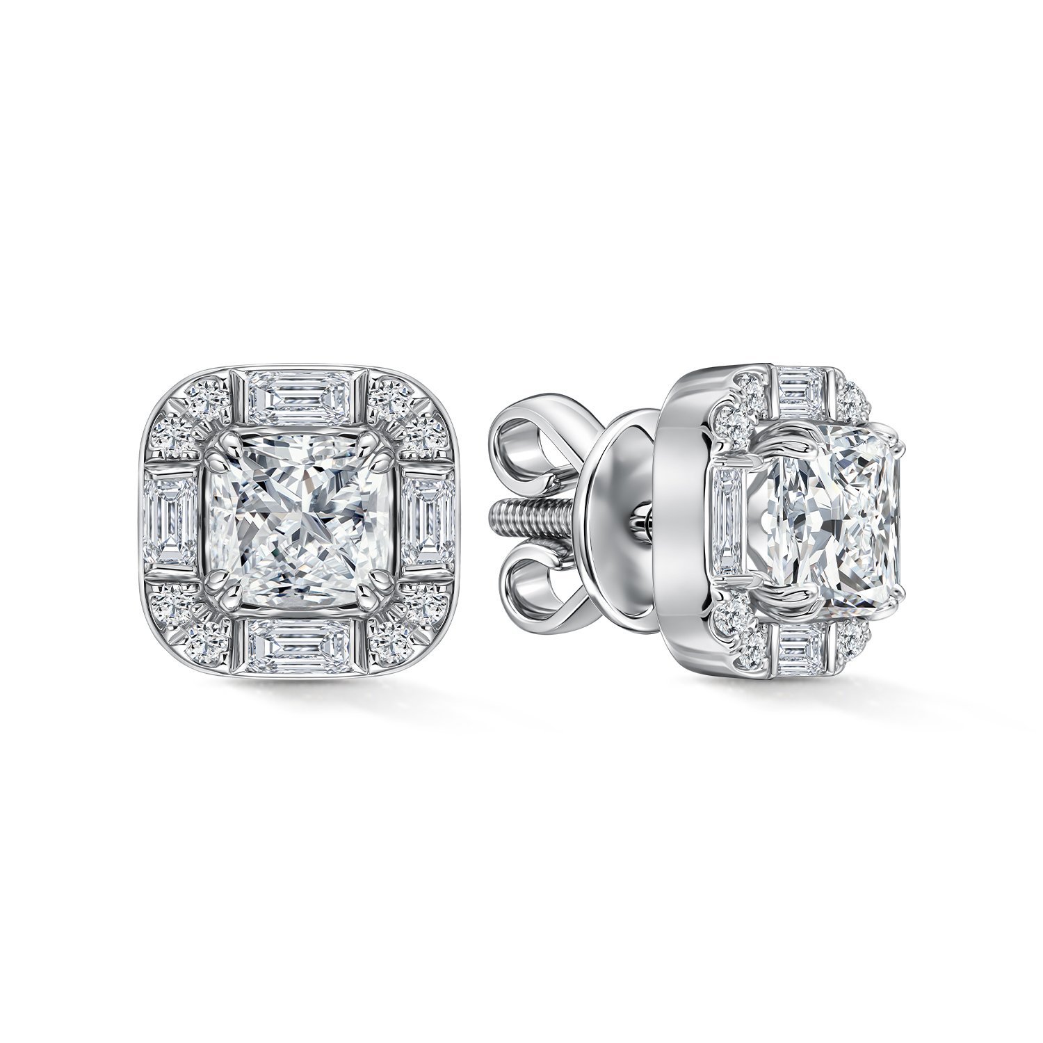 Фото «Золотые серьги с бриллиантами выращенными»