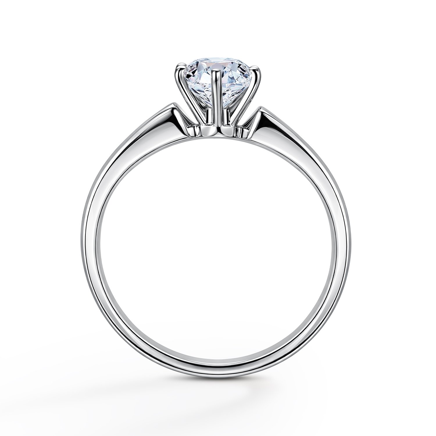 Золотое кольцо с бриллиантом выращенным