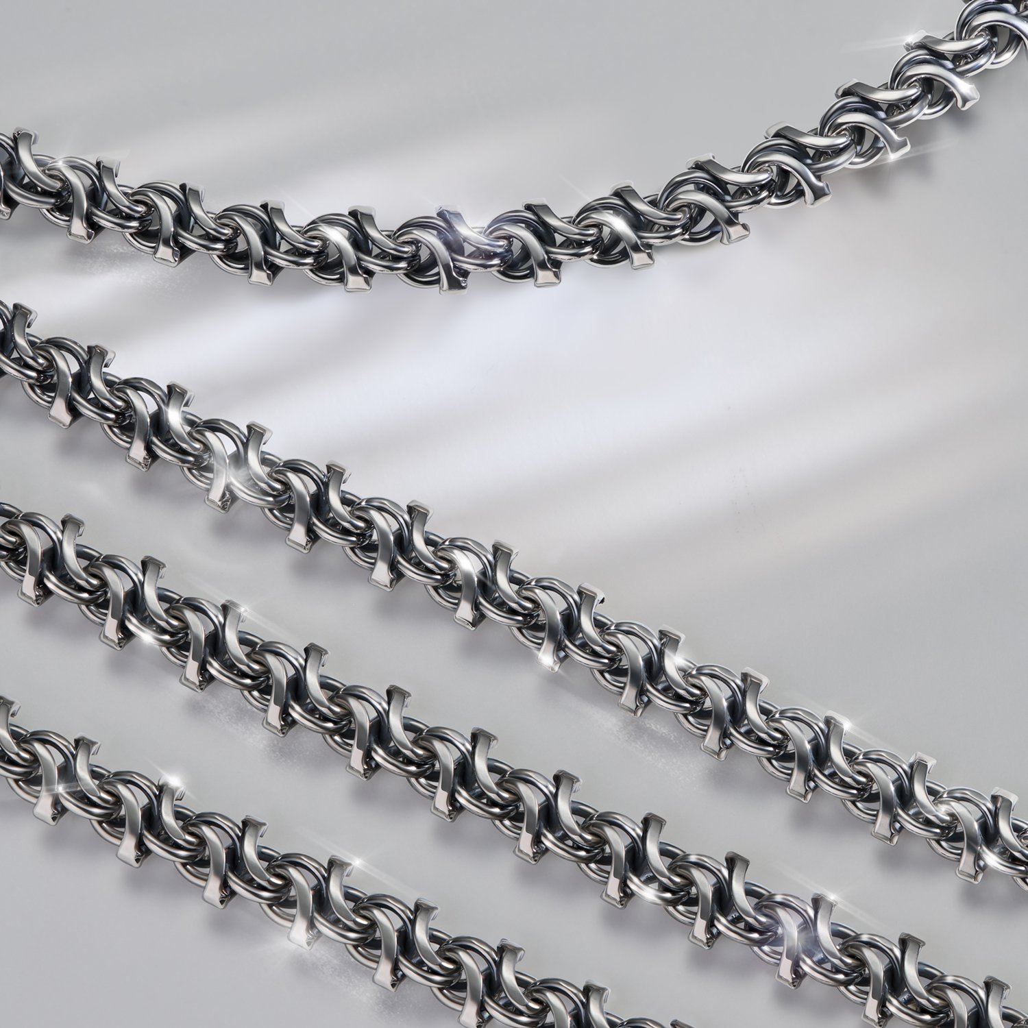Серебряная цепь ручной работы полновесная