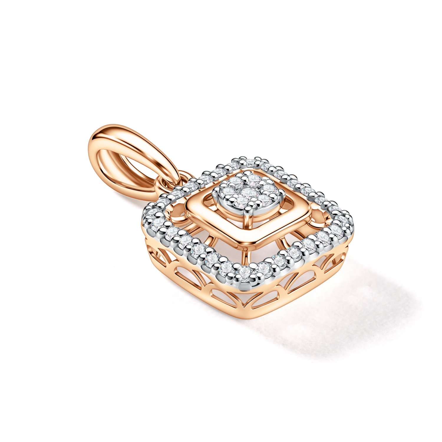 Золотая подвеска с бриллиантами