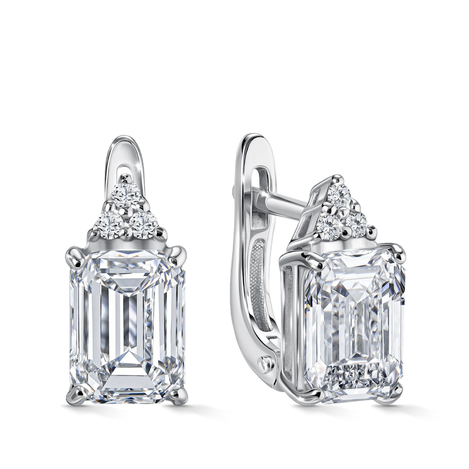 Фото «Золотые серьги с бриллиантами выращенными»