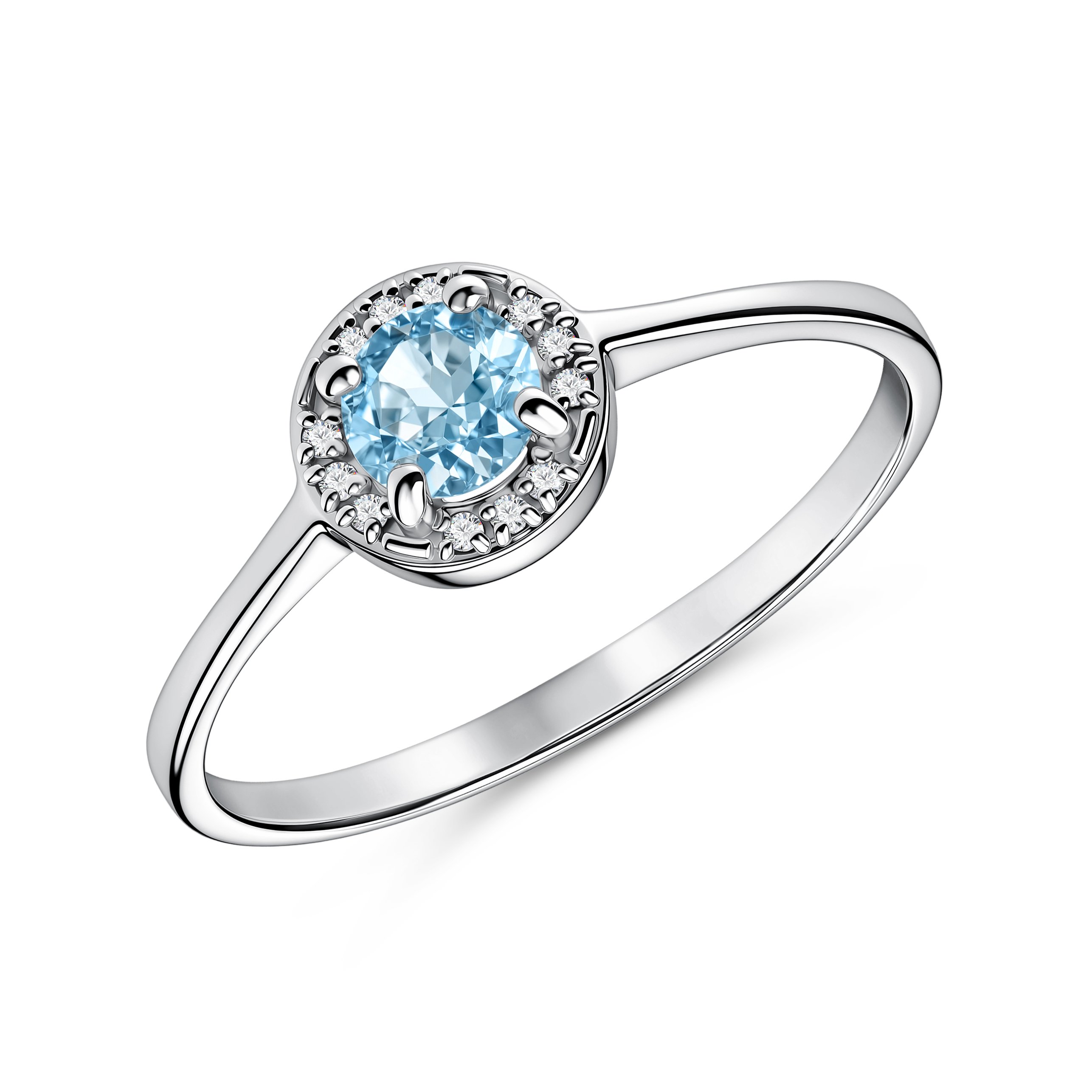 Фото «Золотое кольцо с топазом Swiss и бриллиантами»