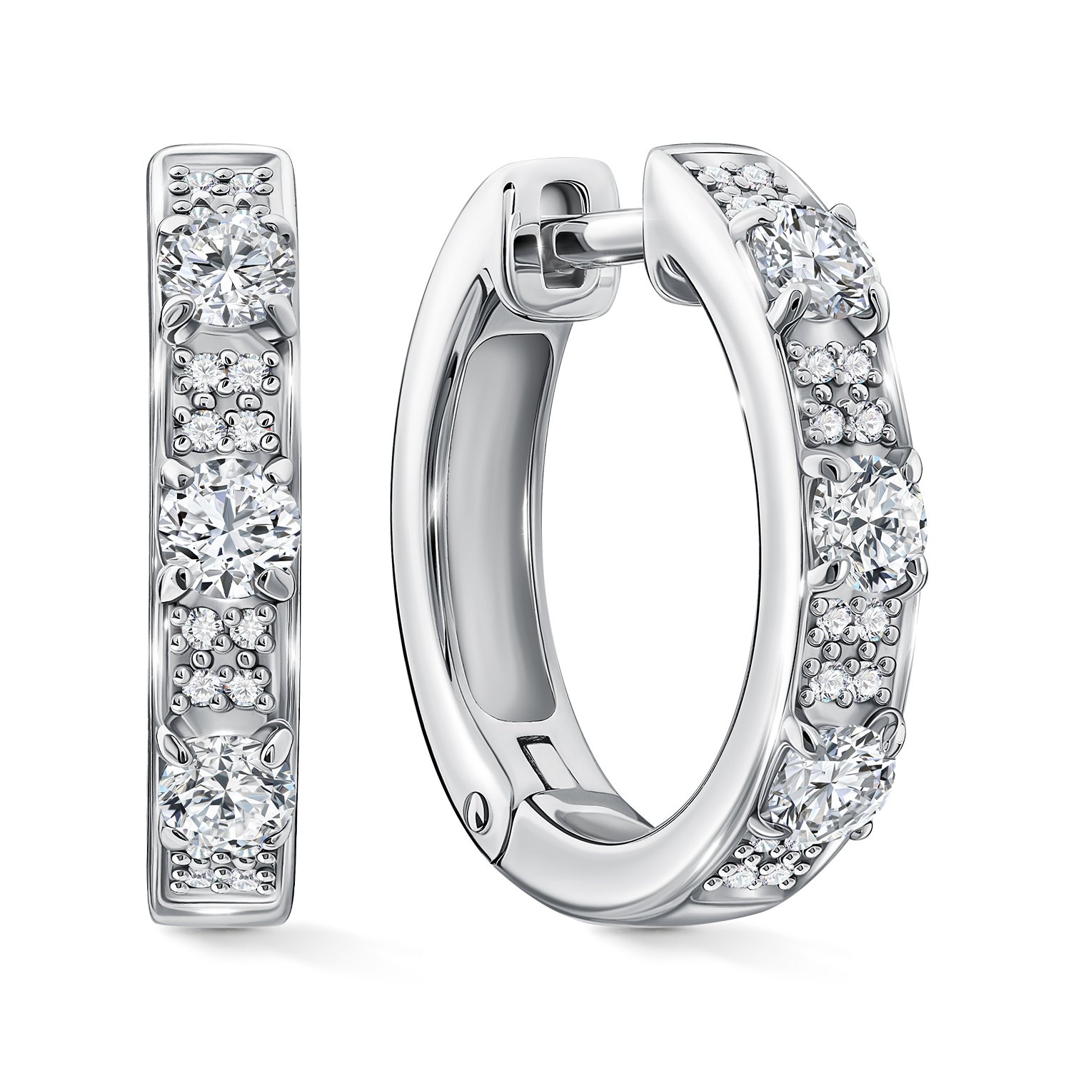 Фото «Серебряные серьги с бриллиантами выращенными»