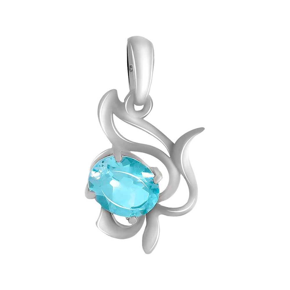 Подвеска из серебра с топазом