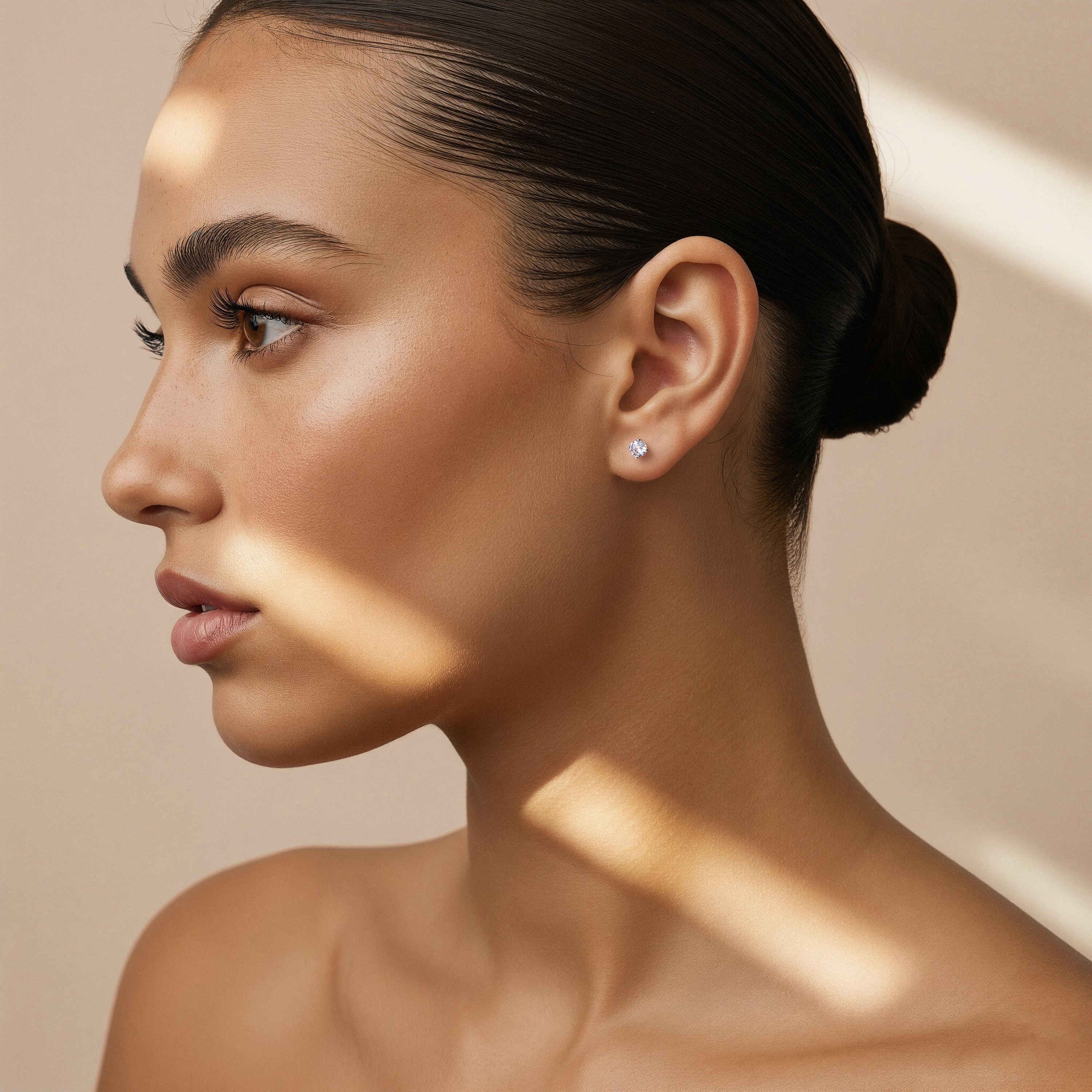 Золотые серьги с фианитами