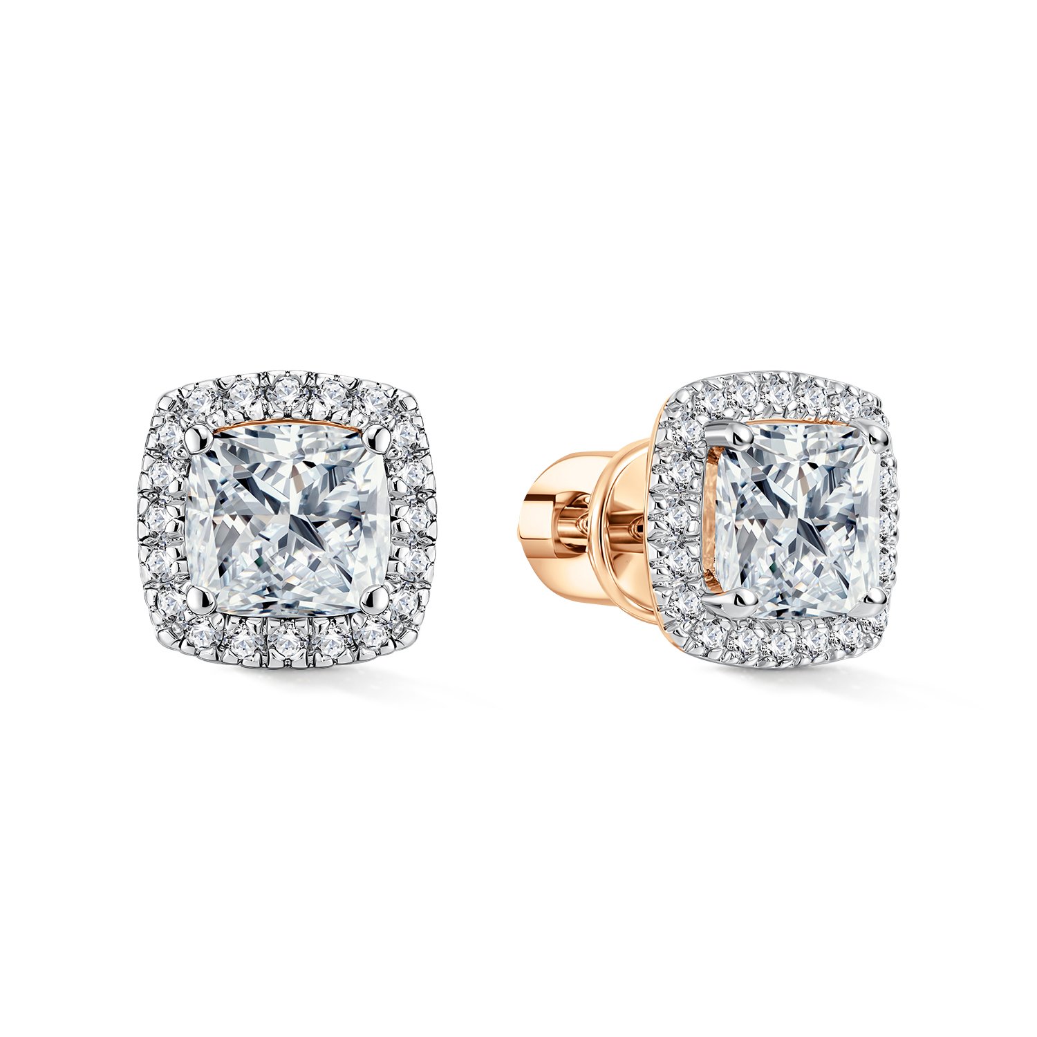 Фото «Золотые серьги с бриллиантами выращенными»