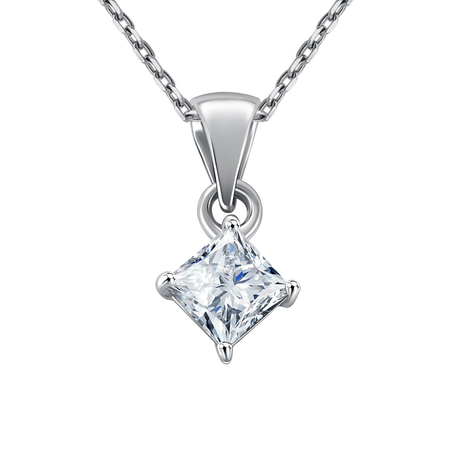 Серебряная подвеска с фианитом