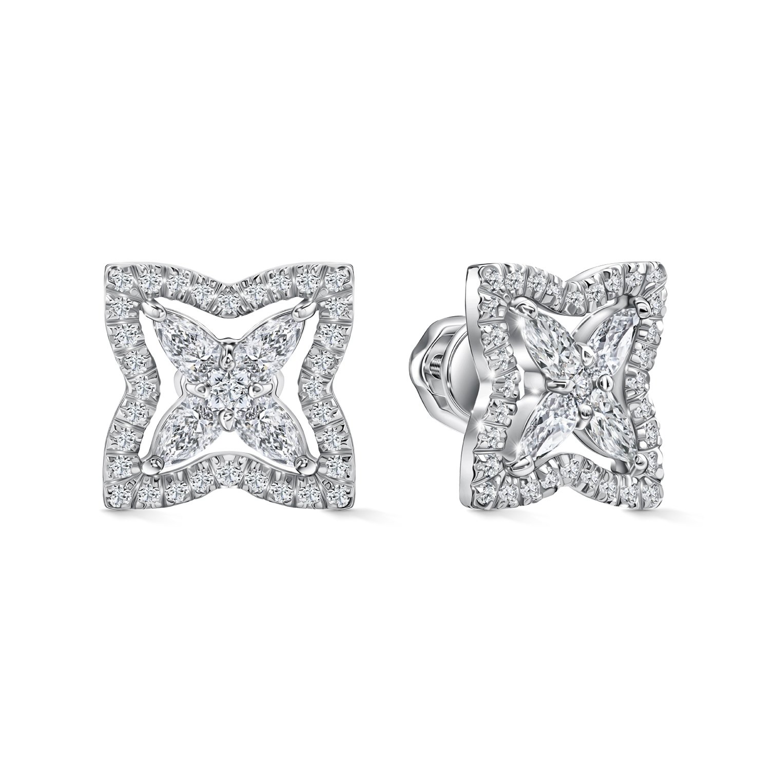 Фото «Золотые серьги с бриллиантами выращенными»