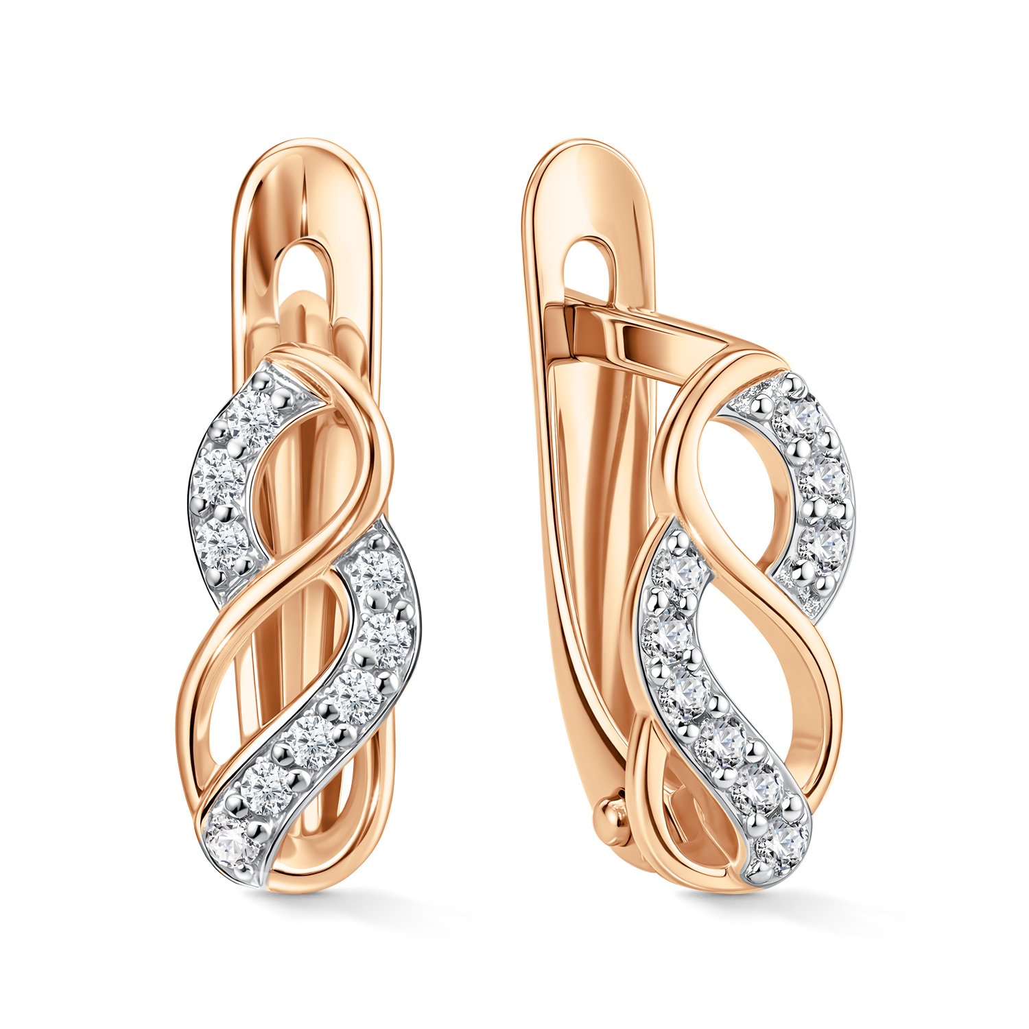 Фото «Золотые серьги с фианитами»