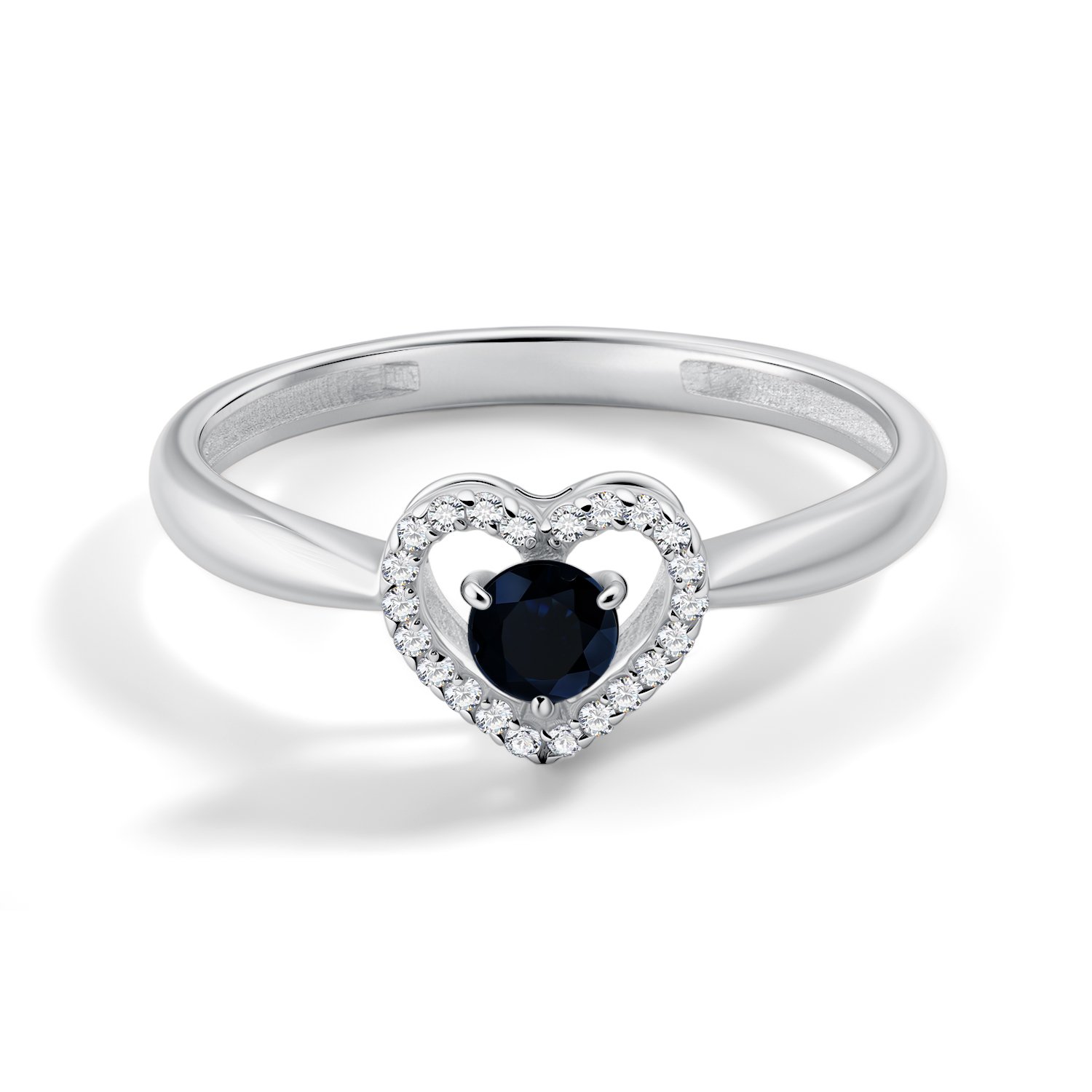 Золотое кольцо с сапфиром и бриллиантами