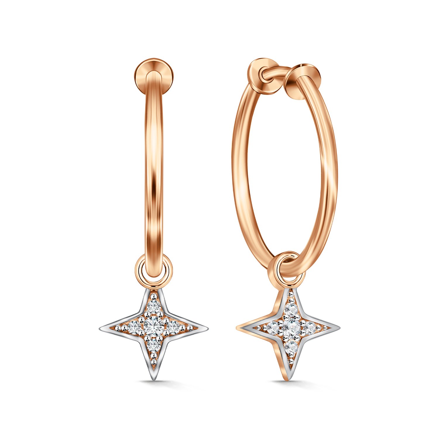 Фото «Золотые серьги с фианитами»