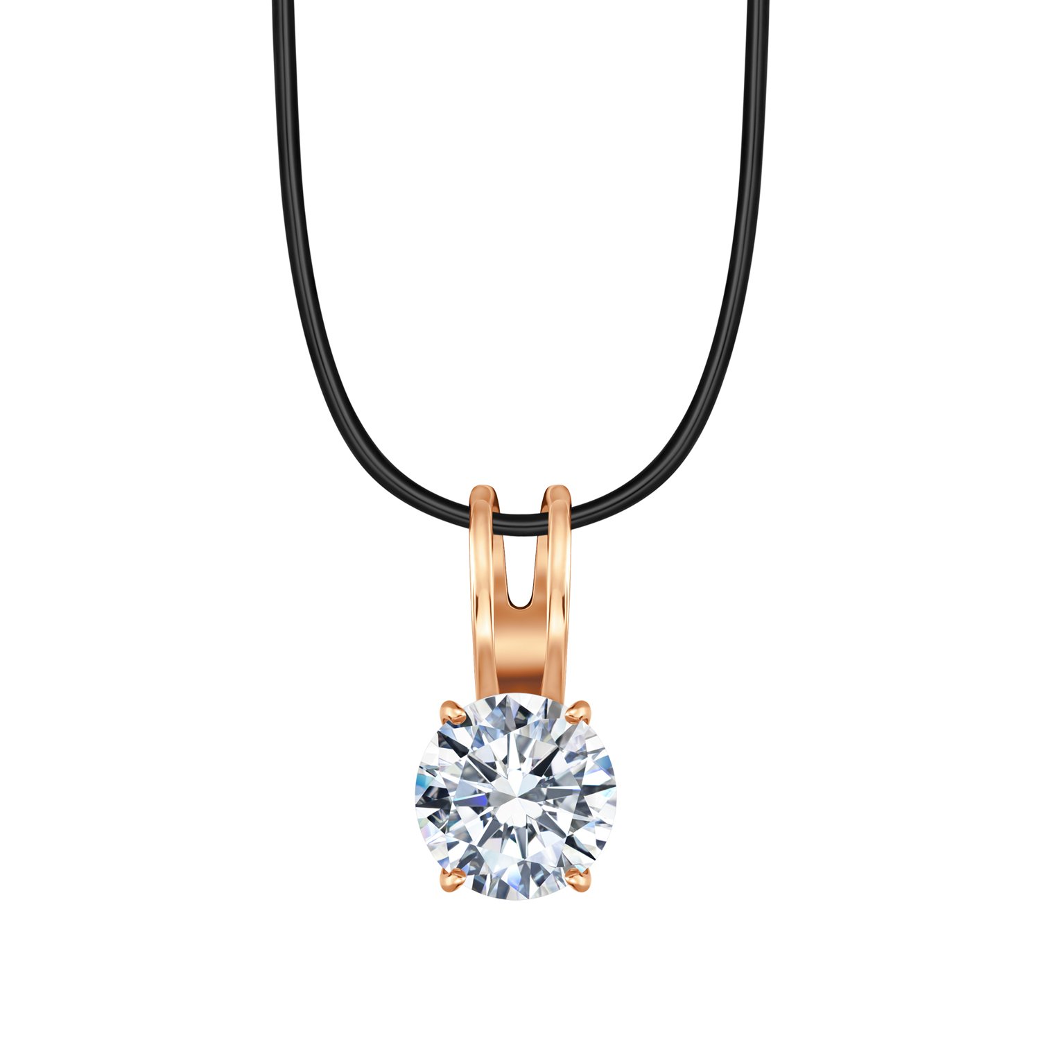 Золотая подвеска с фианитом