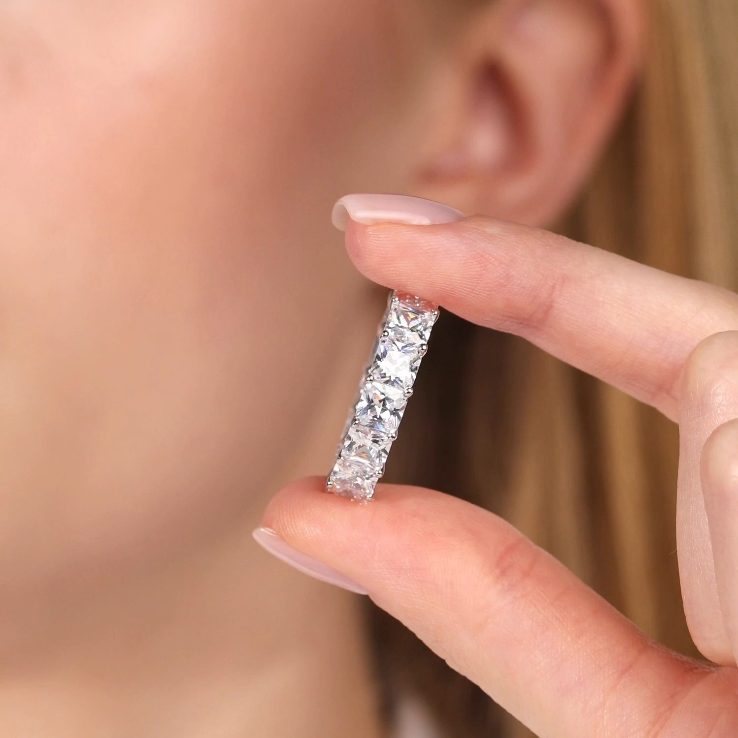 Серебряное кольцо с фианитами