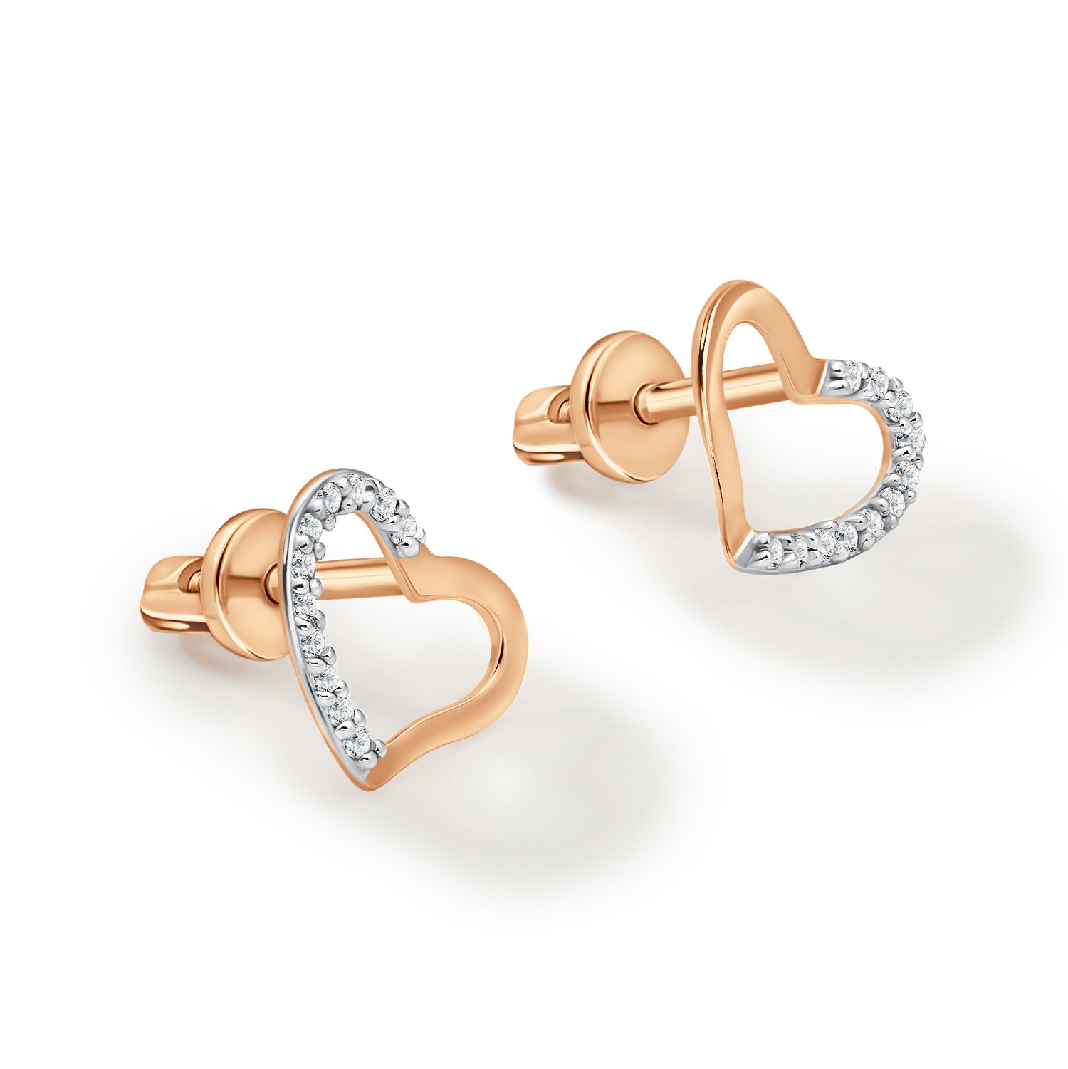 Золотые серьги с бриллиантами