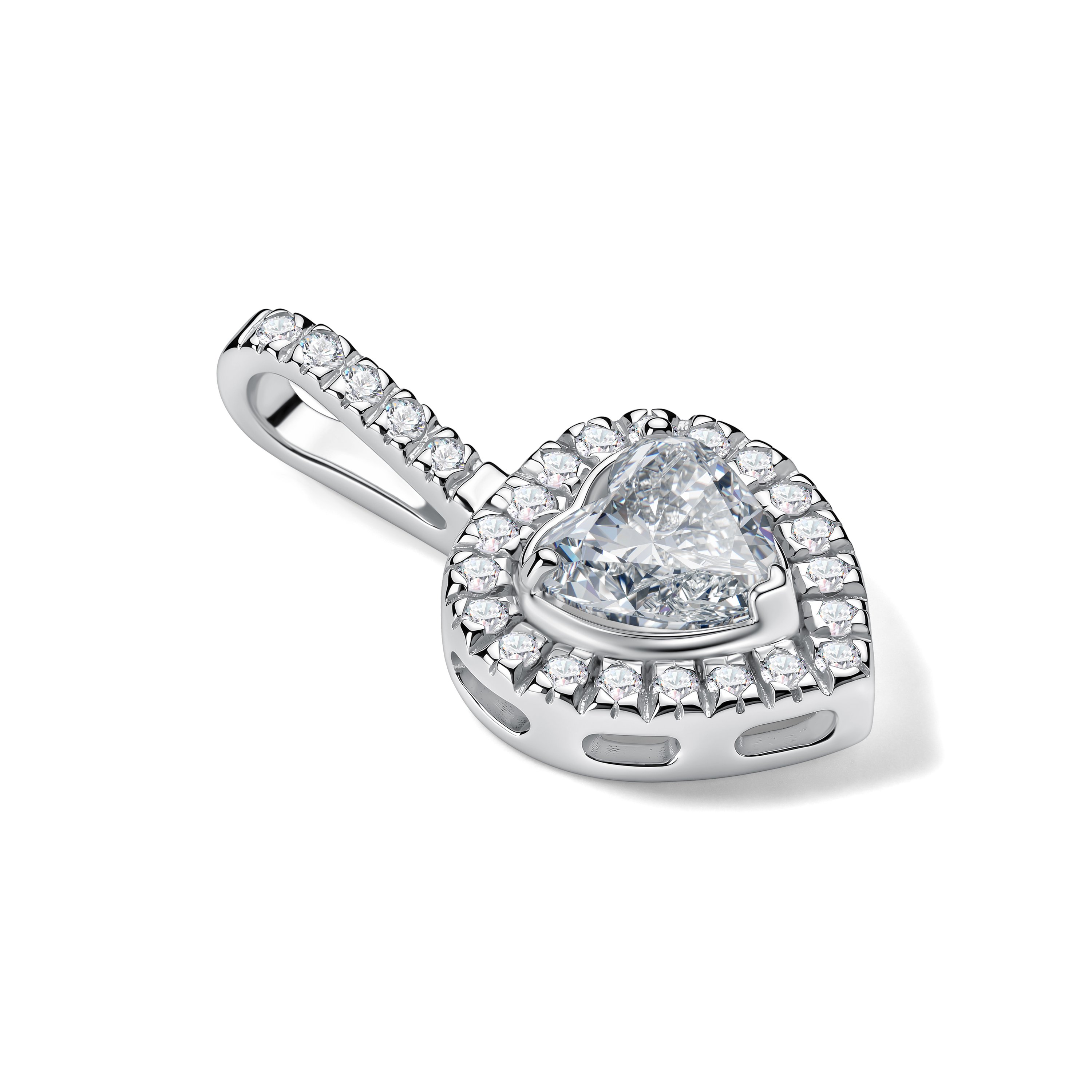 Золотая подвеска с бриллиантами выращенными