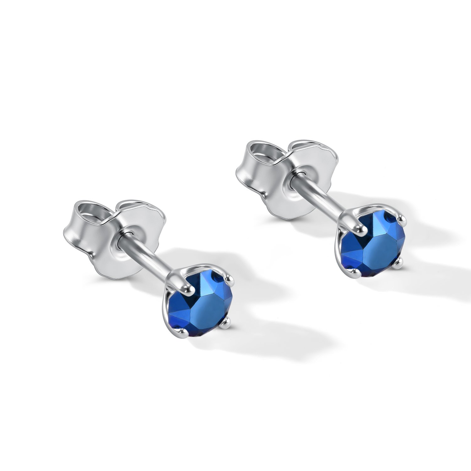 Серебряные серьги с кристаллами Swarovski