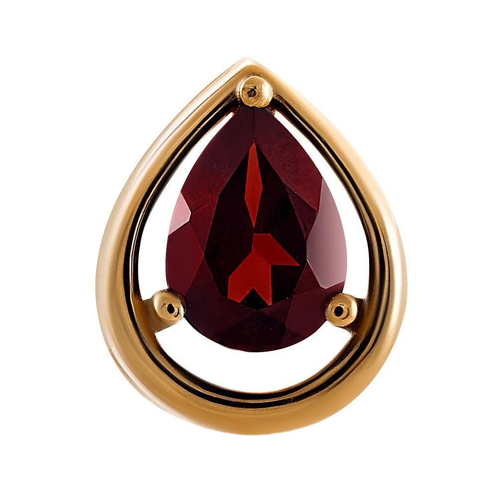 Золотая подвеска с гранатом