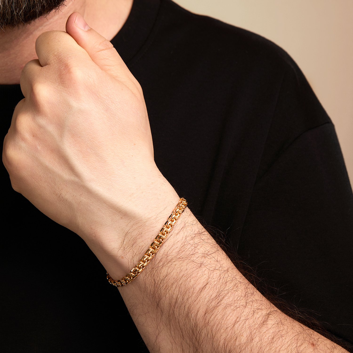 Золотой браслет ручной работы полновесный