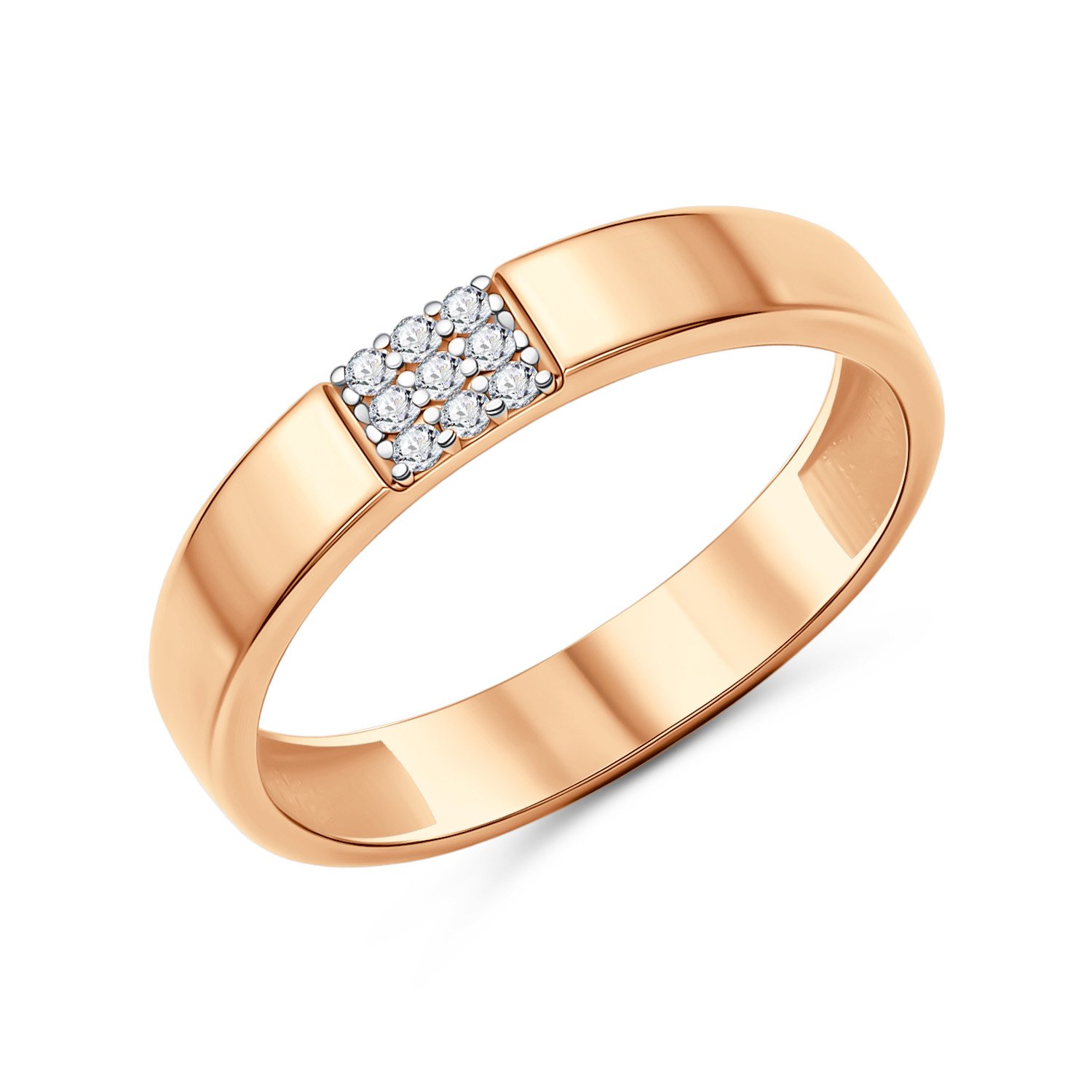 Фото «Золотое обручальное кольцо с бриллиантами»