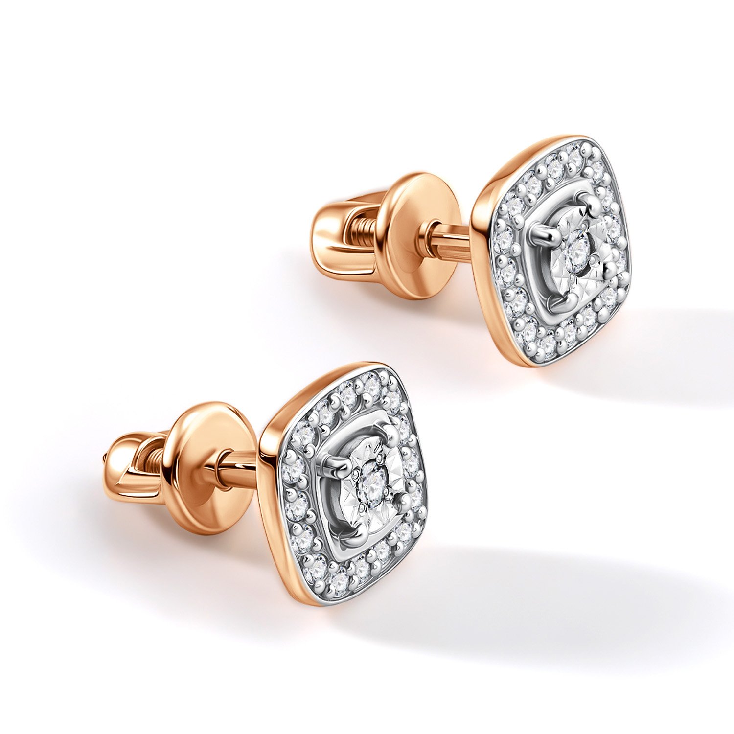 Золотые серьги с бриллиантами