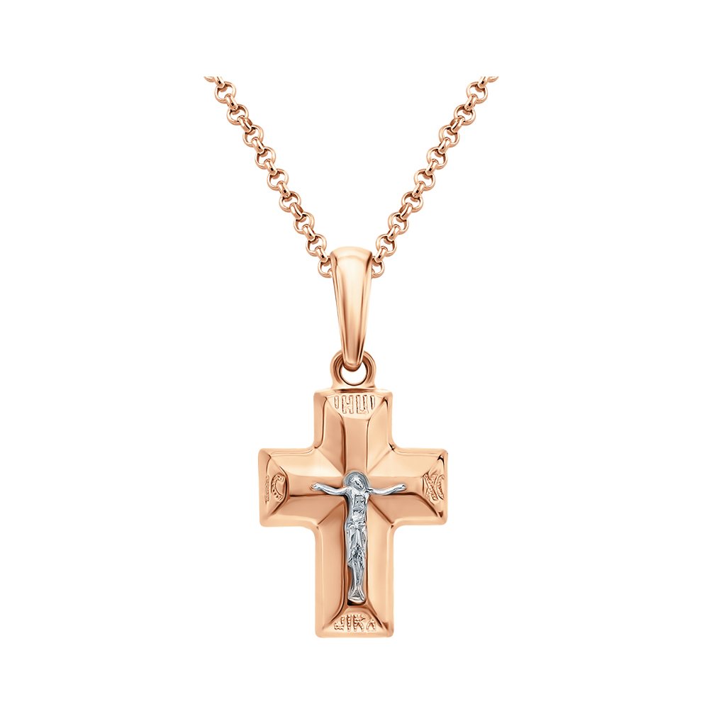 Золотая подвеска Крест