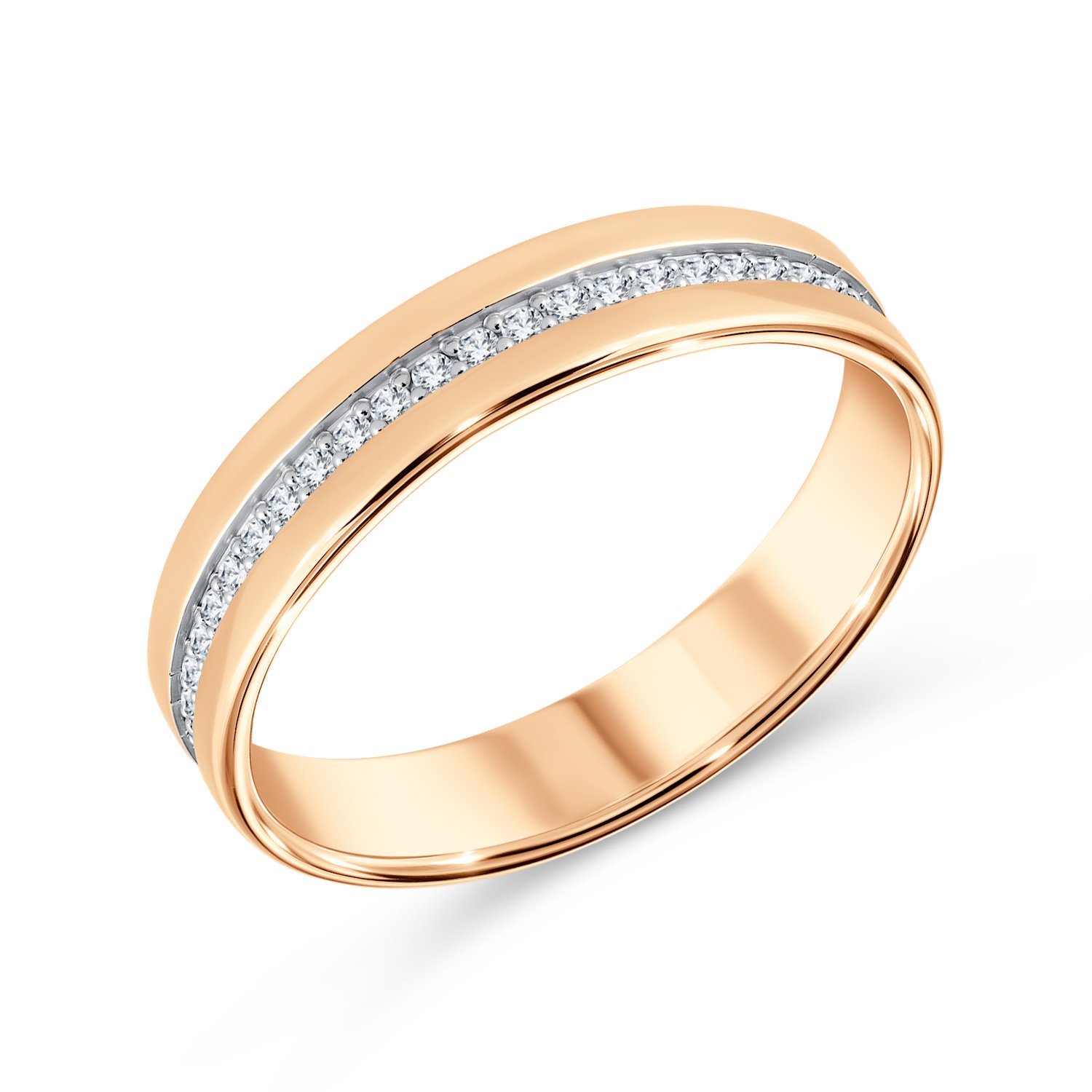 Фото «Золотое обручальное кольцо с бриллиантами»