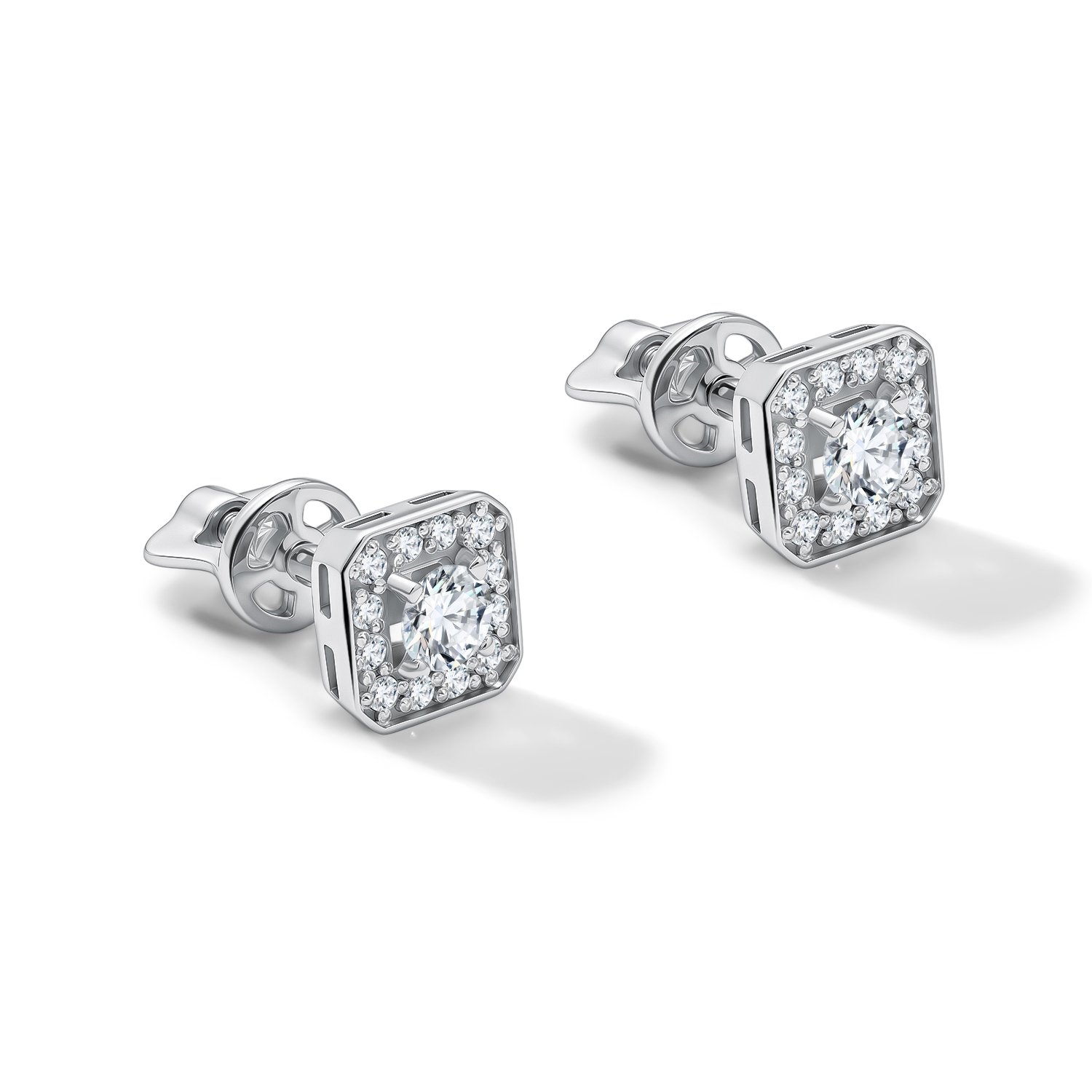 Золотые серьги с бриллиантами