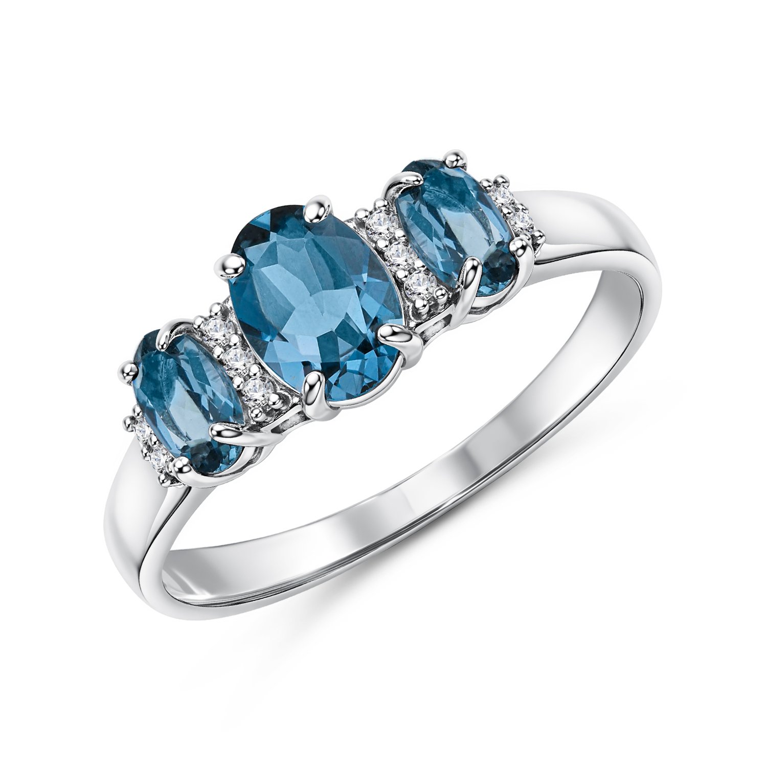 Фото «Золотое кольцо с топазами London и фианитами»