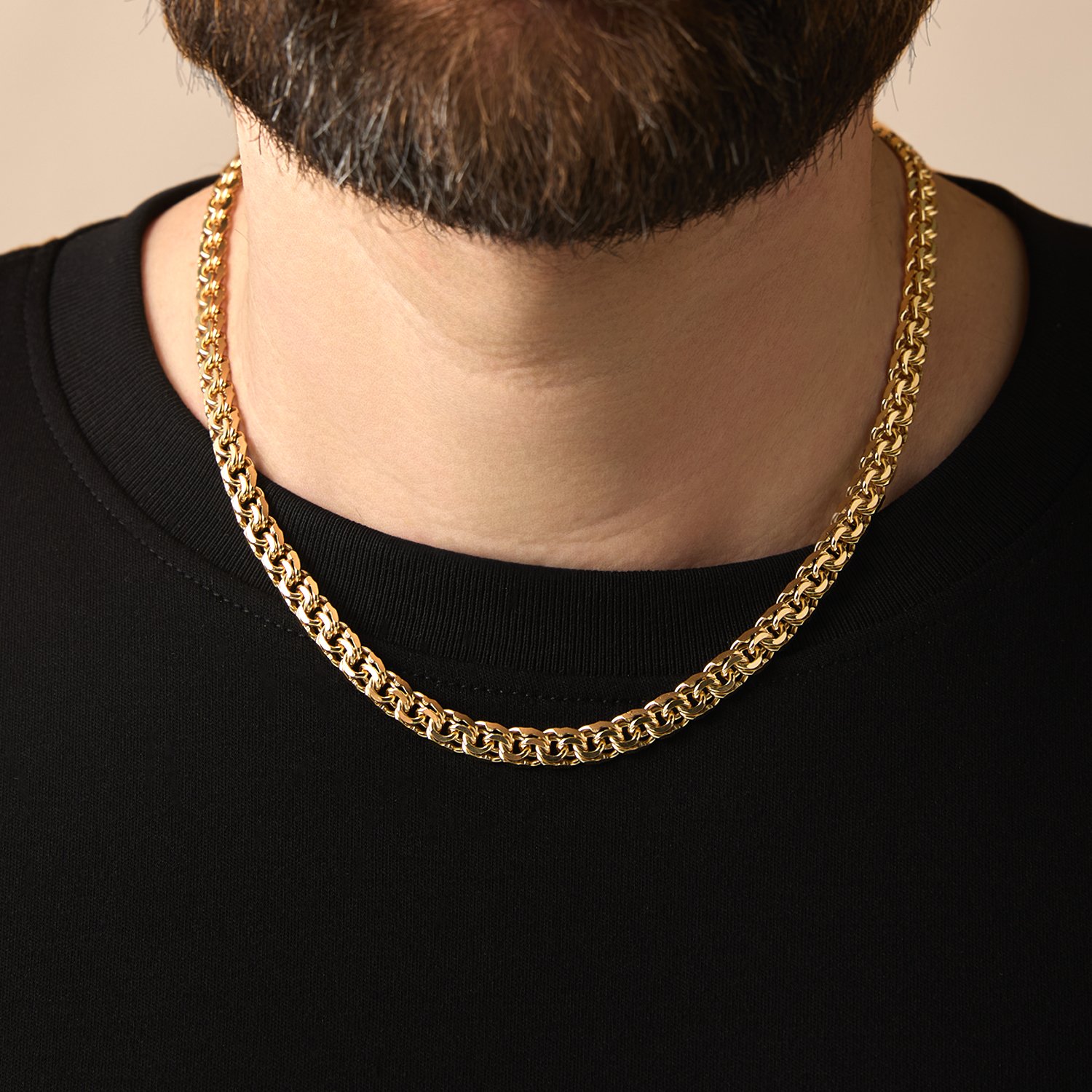 Золотая цепь ручной работы полновесная