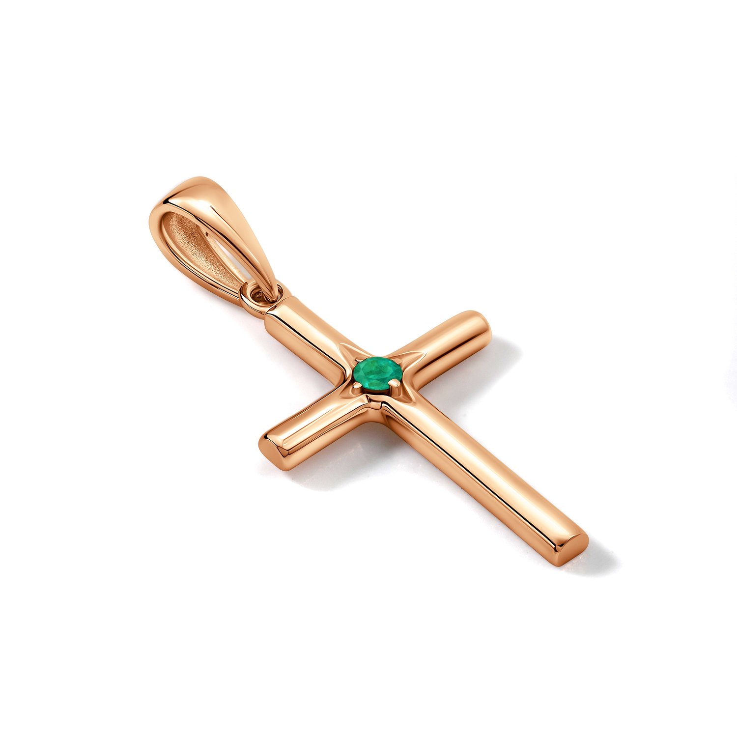 Золотая подвеска с изумрудом