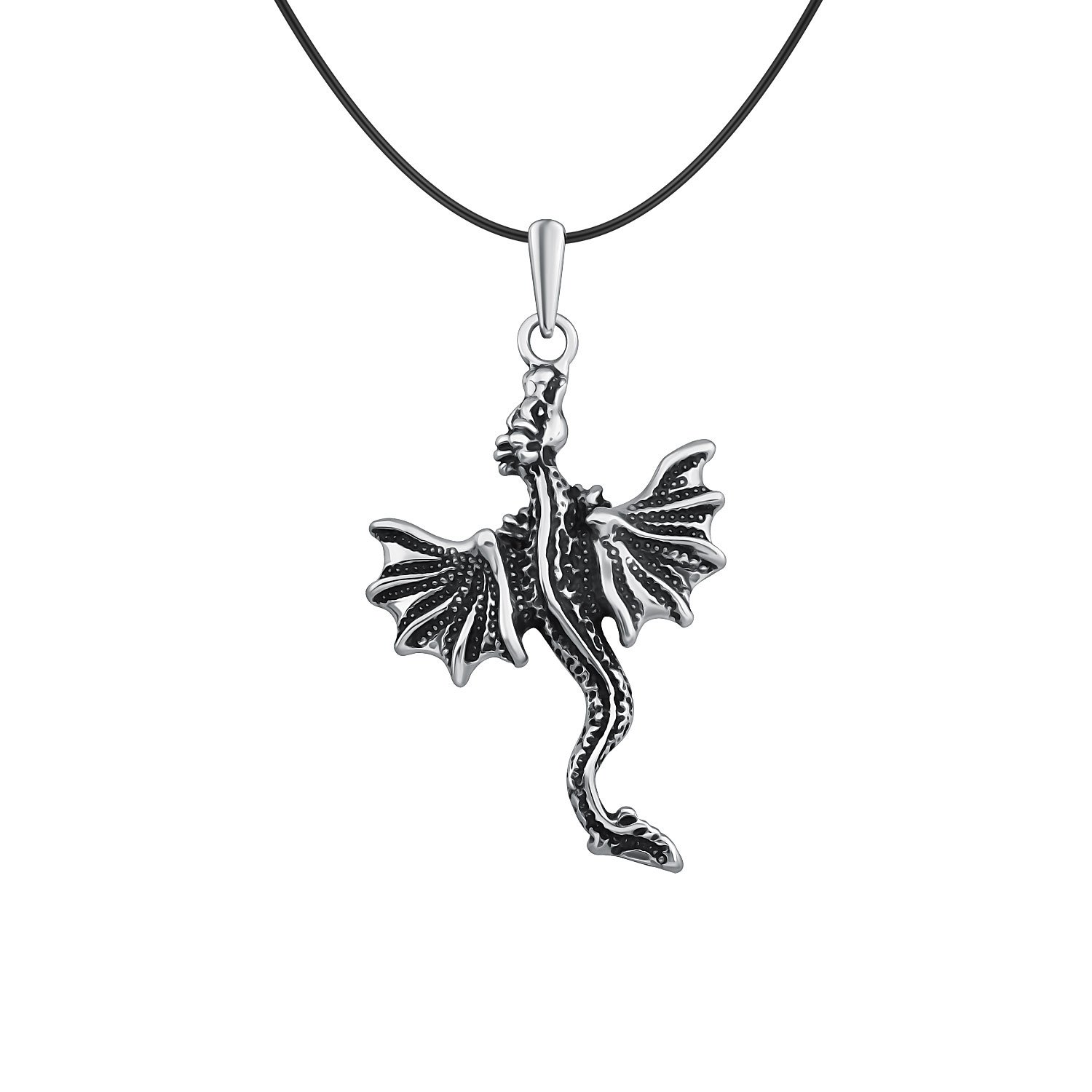 Серебряная подвеска Змей с чернением