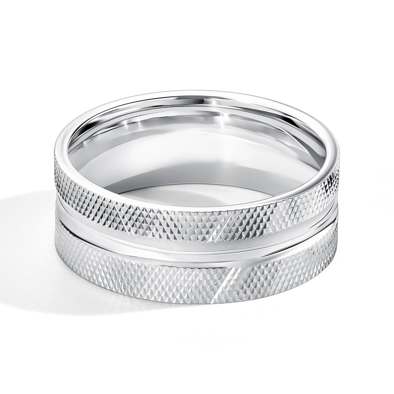 Серебряное обручальное кольцо Comfort fit
