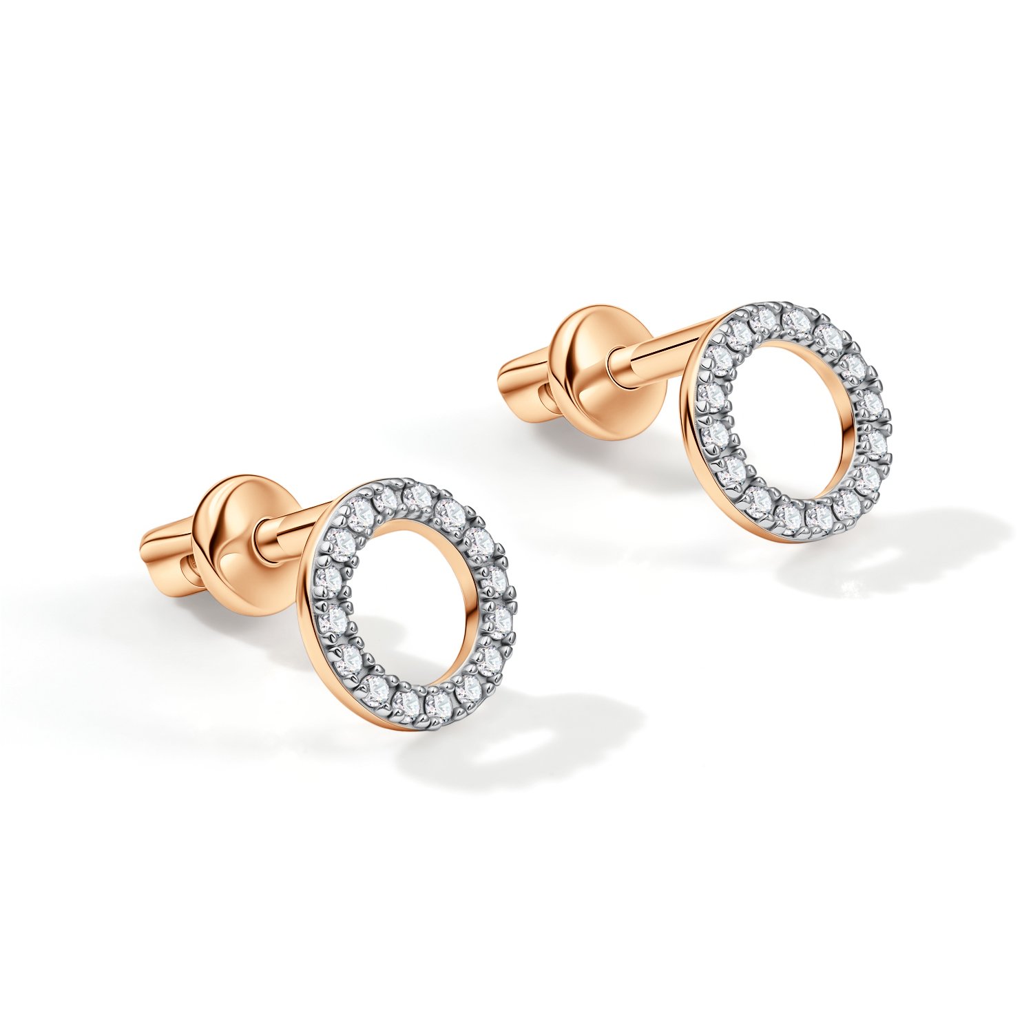 Золотые серьги с бриллиантами