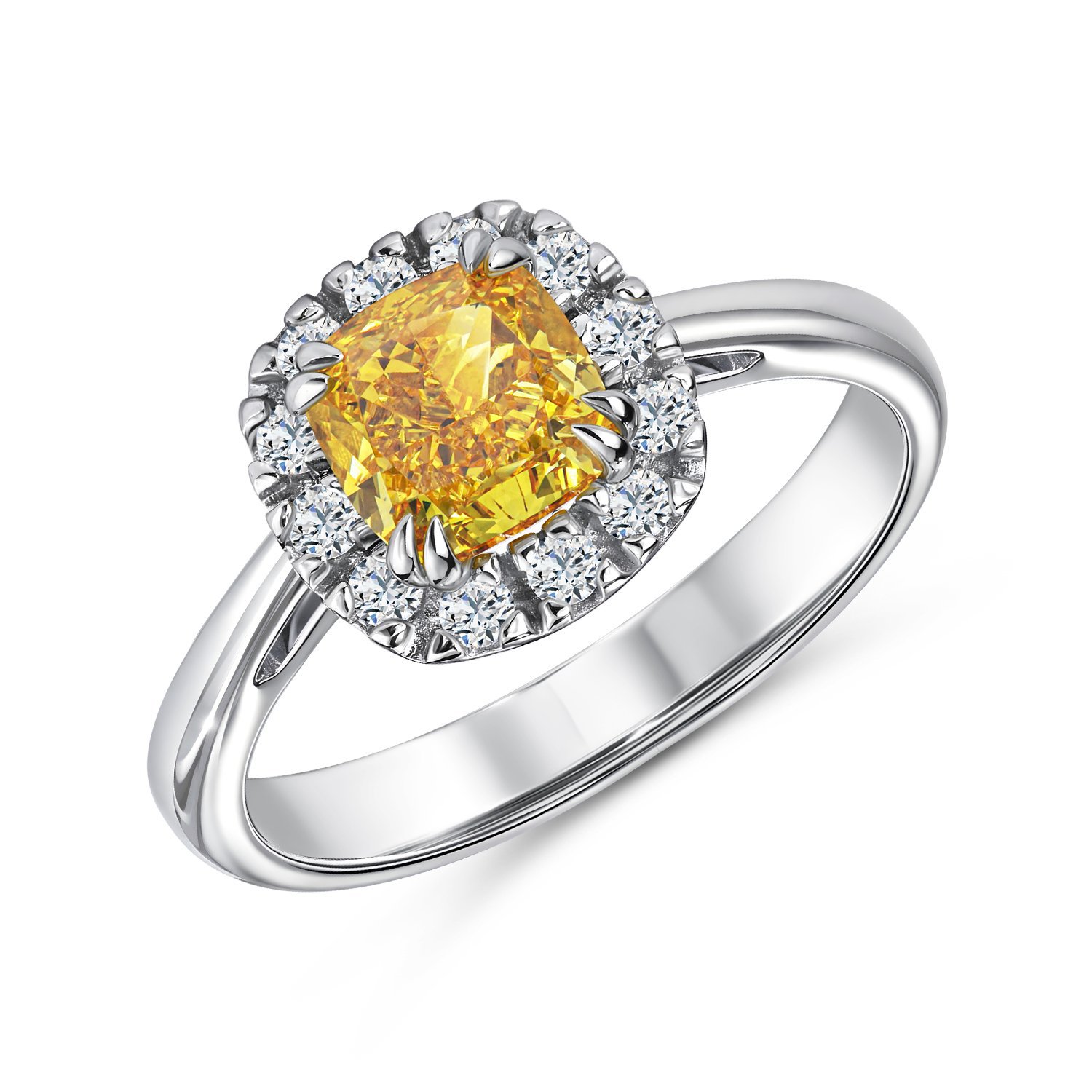 Фото «Золотое кольцо с бриллиантами выращенными»