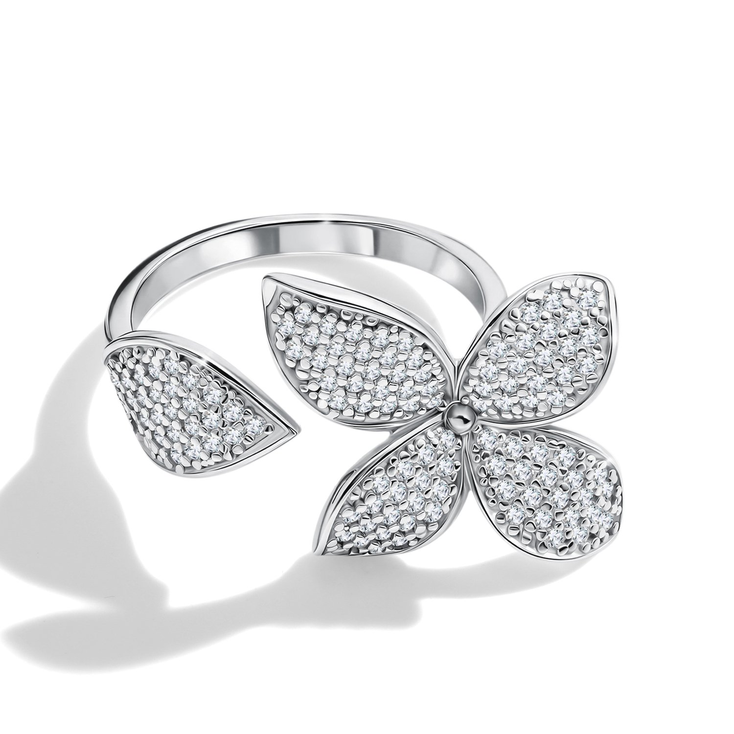 Серебряное кольцо с фианитами