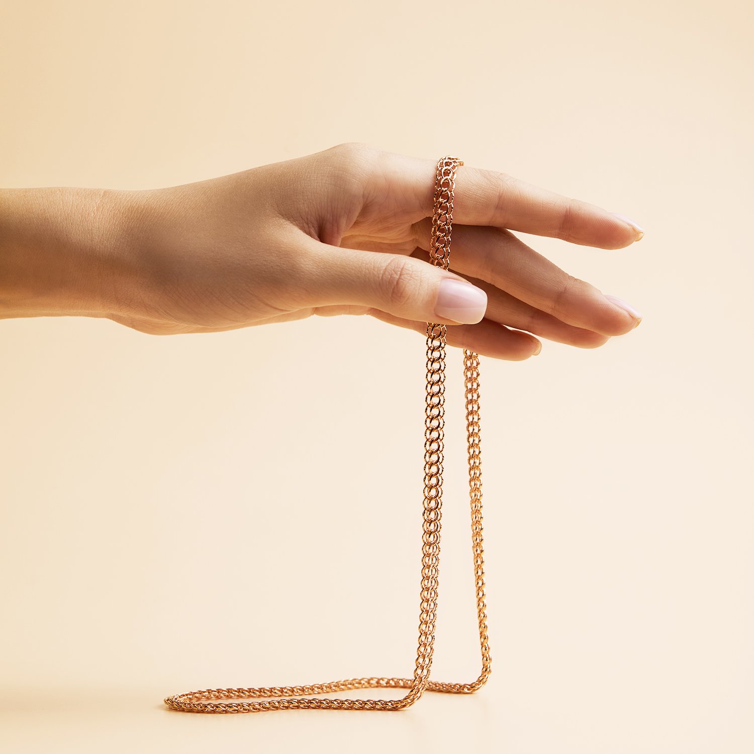 Золотая цепь ручной работы полновесная